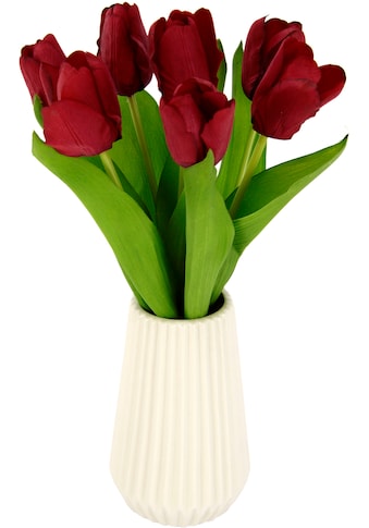I.GE.A. Kunstblume »Real-Touch-Tulpen«, (1 St.), Vase aus Keramik kaufen