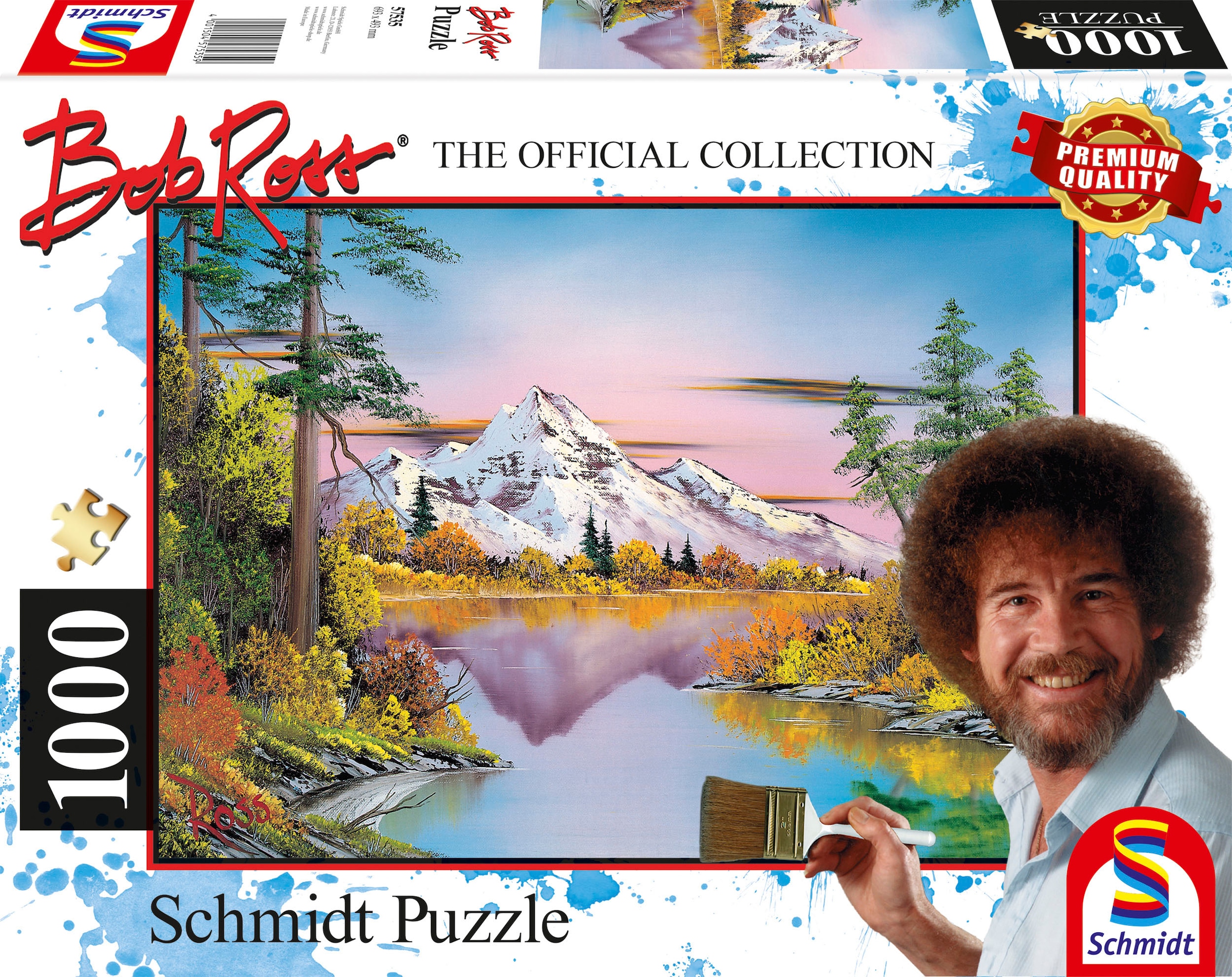 Puzzle »Bob Ross, Spiegelungen«, Made in Europe