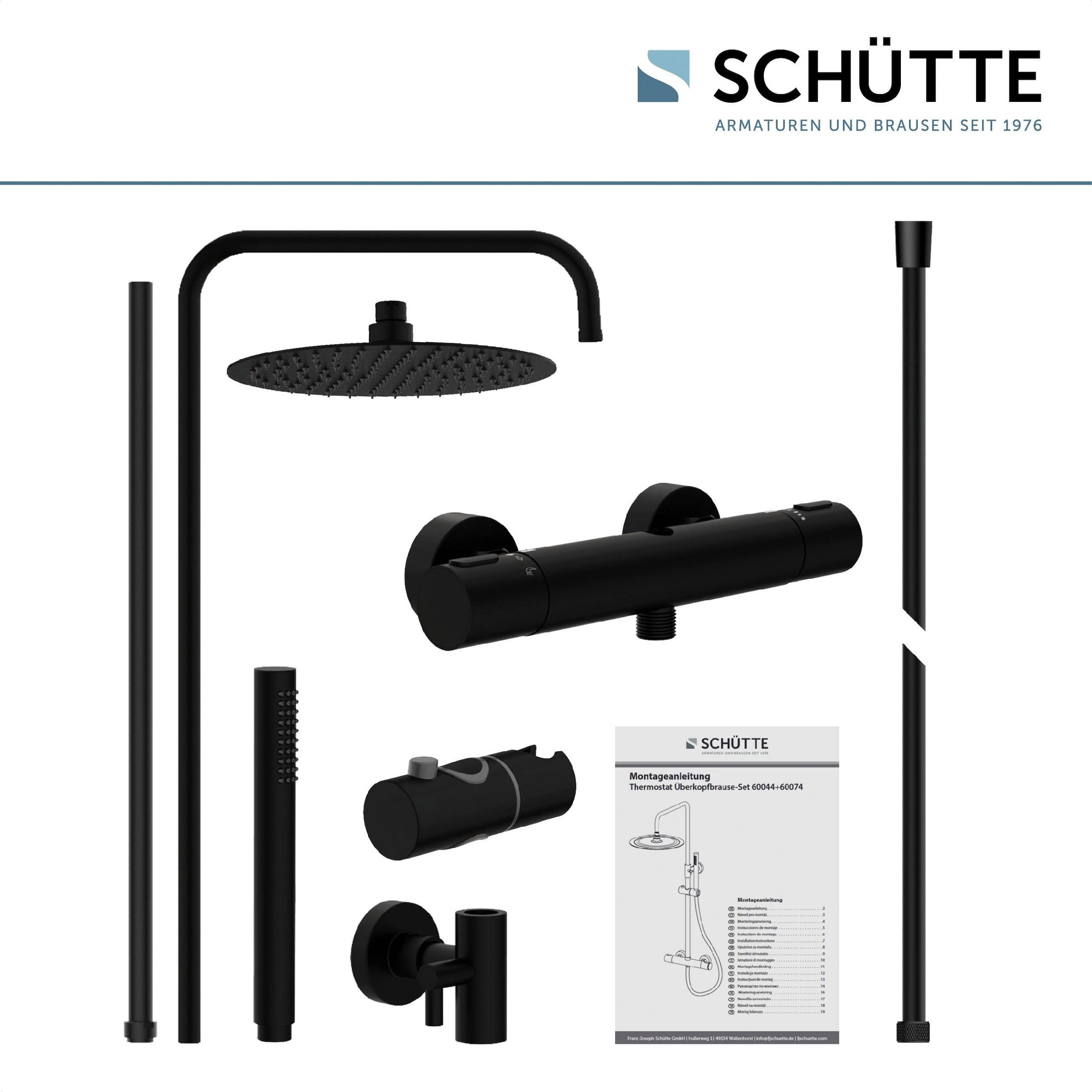 Schütte Brausegarnitur »AQUADUCT«, höhenverstellbar 80-120 cm, Antikalk, wassersparend
