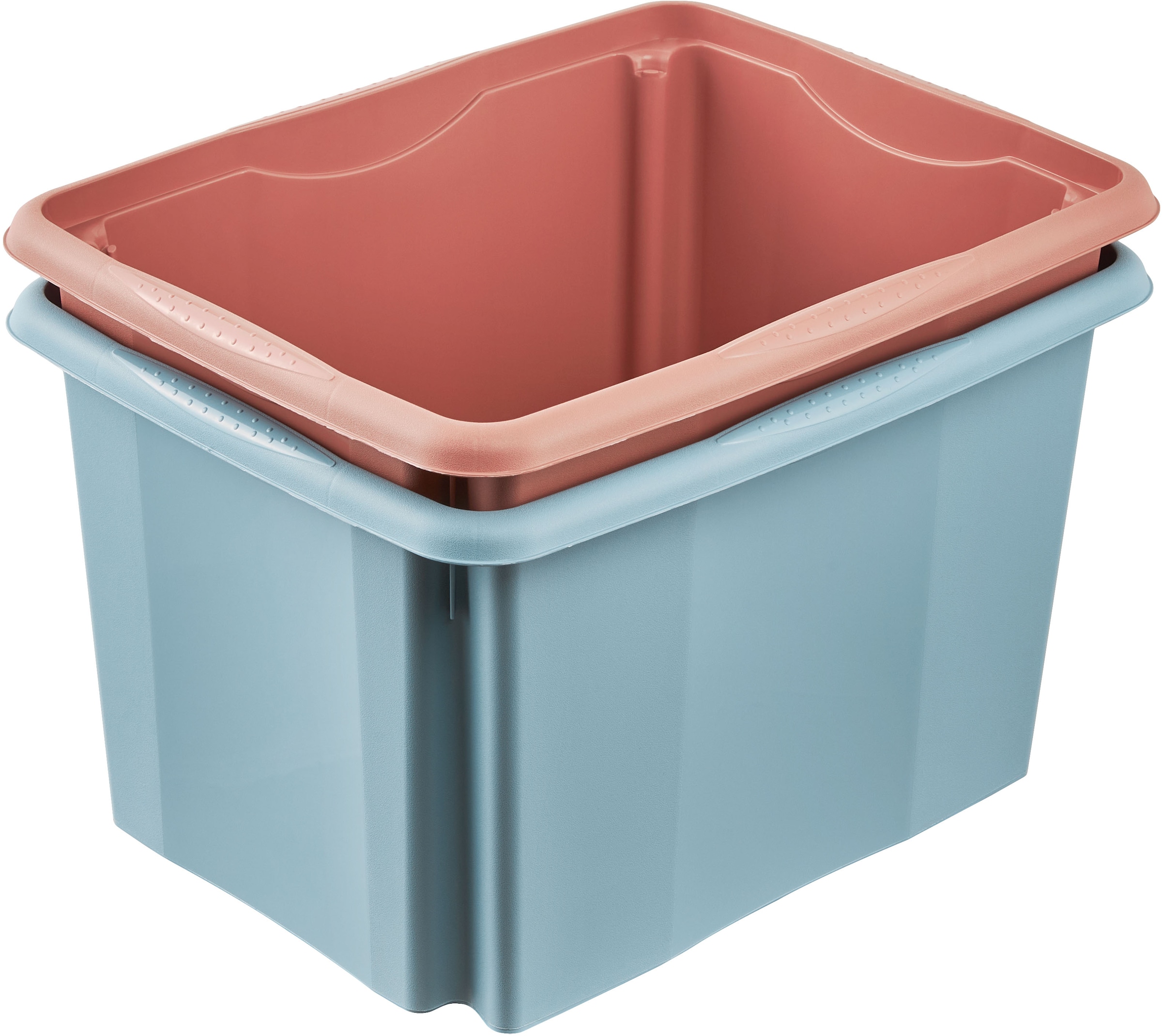 keeeper Aufbewahrungsbox »Emil, 3er Set, 30 L, 44,5 x 34,5 x 27 cm« ineinander und aufeinander stapelbar