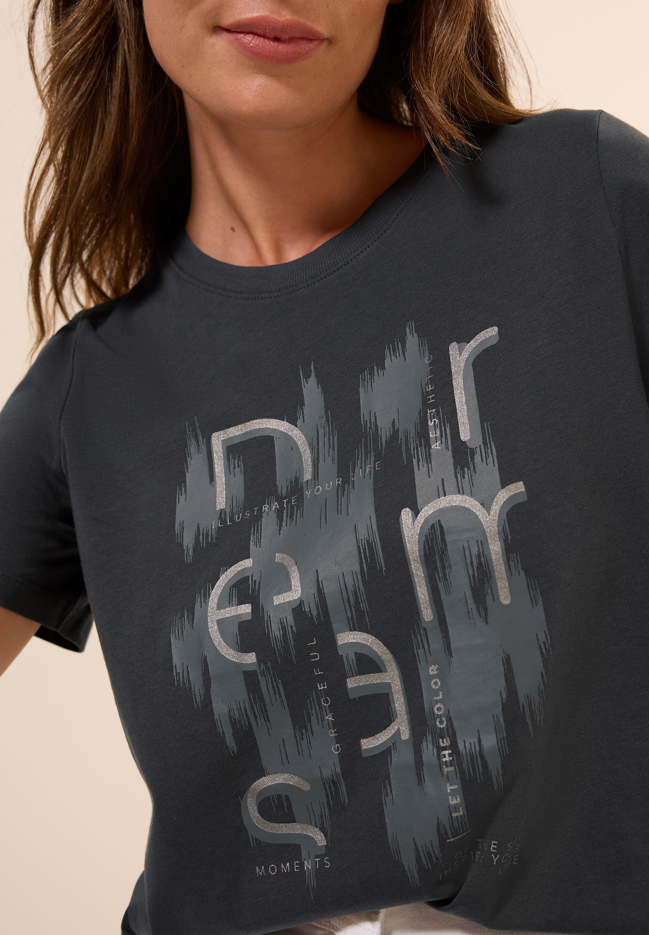 Cecil T-Shirt, mit Folienprint