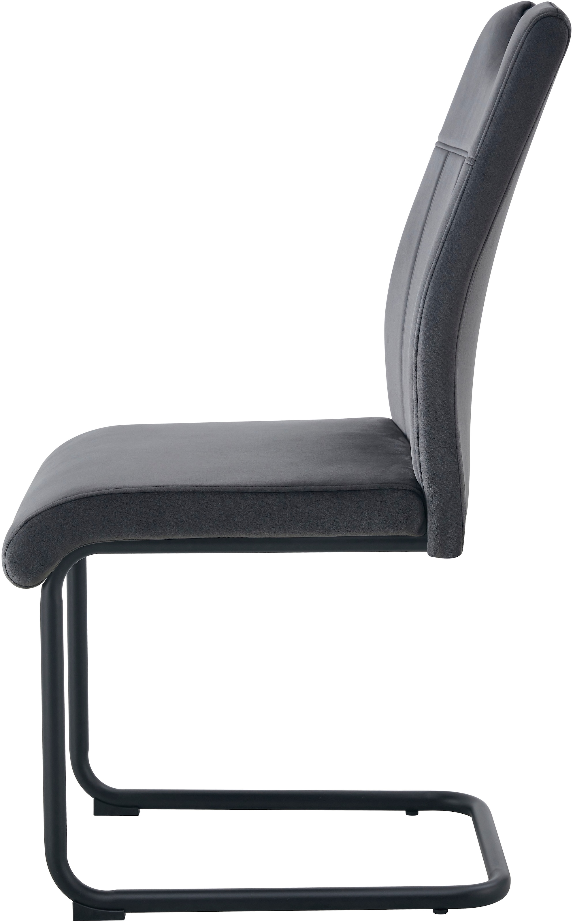 Home affaire Esszimmerstuhl »BRANDON, 2er Set, mit Metallgestell in matt schwarz« (Set) 2 Stk.in verschiedenen Farben, Belsatbarkeit pro Stuhl 120 kg, 360° drehbar