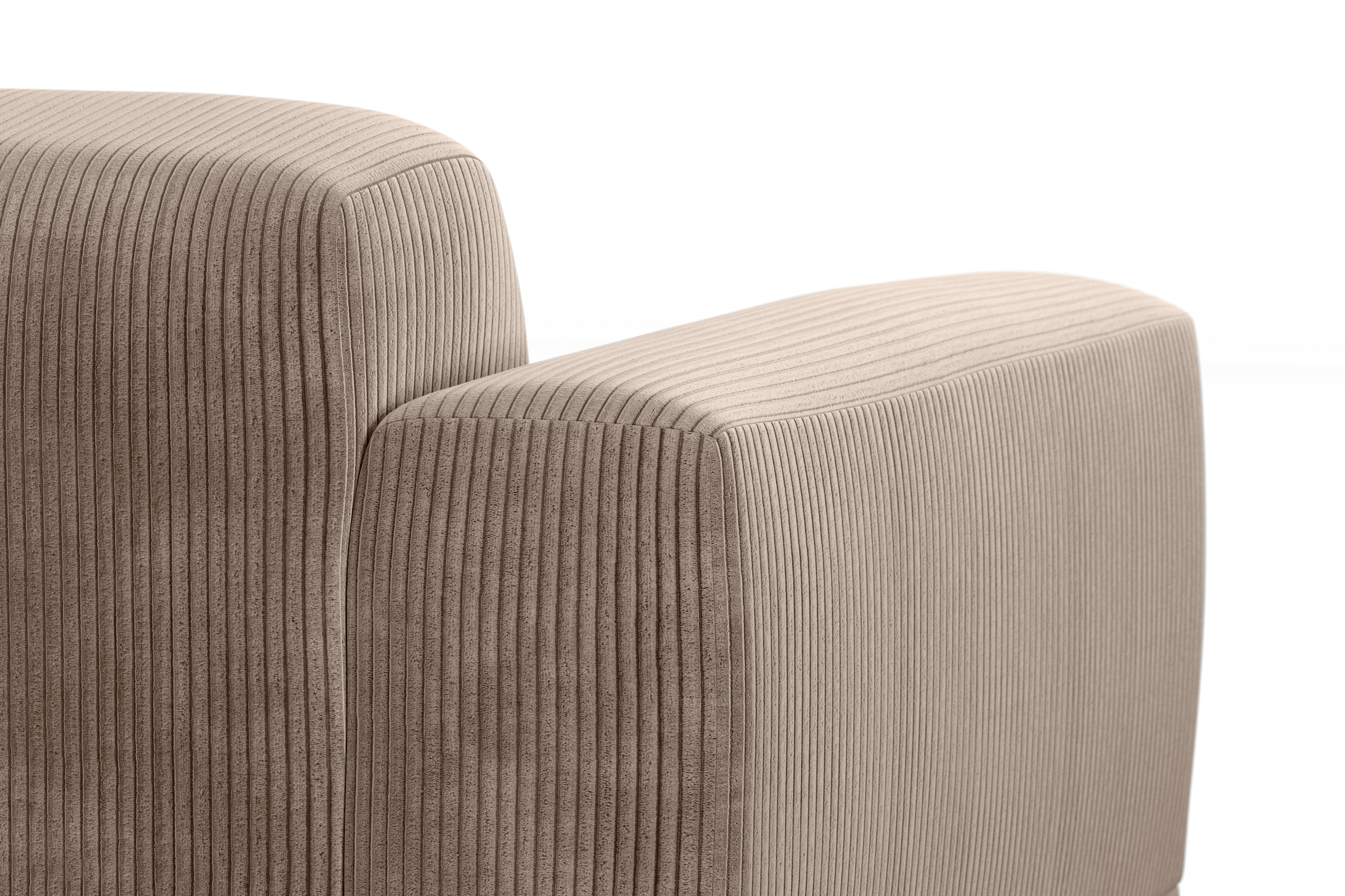 TRENDMANUFAKTUR Ecksofa »Braga, mit hochwertigem Kaltschaum, L-Form, in Cord erhältlich«, (2 St.), modernes Sofa, Couch mit hohem Sitzkomfort, 255/72/160 cm (B/H/T)