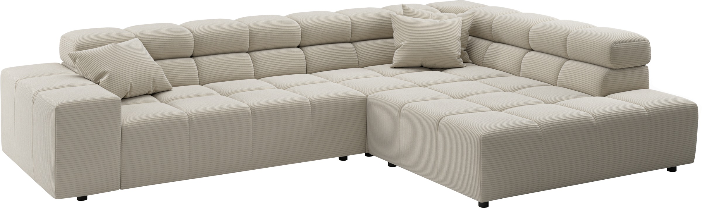 Home affaire Ecksofa »Ancona, Ecksofa,  incl. Kopfteilverstellung, Breite 319 cm, L-Form« wahlweise elektrische Sitztiefenverstellung