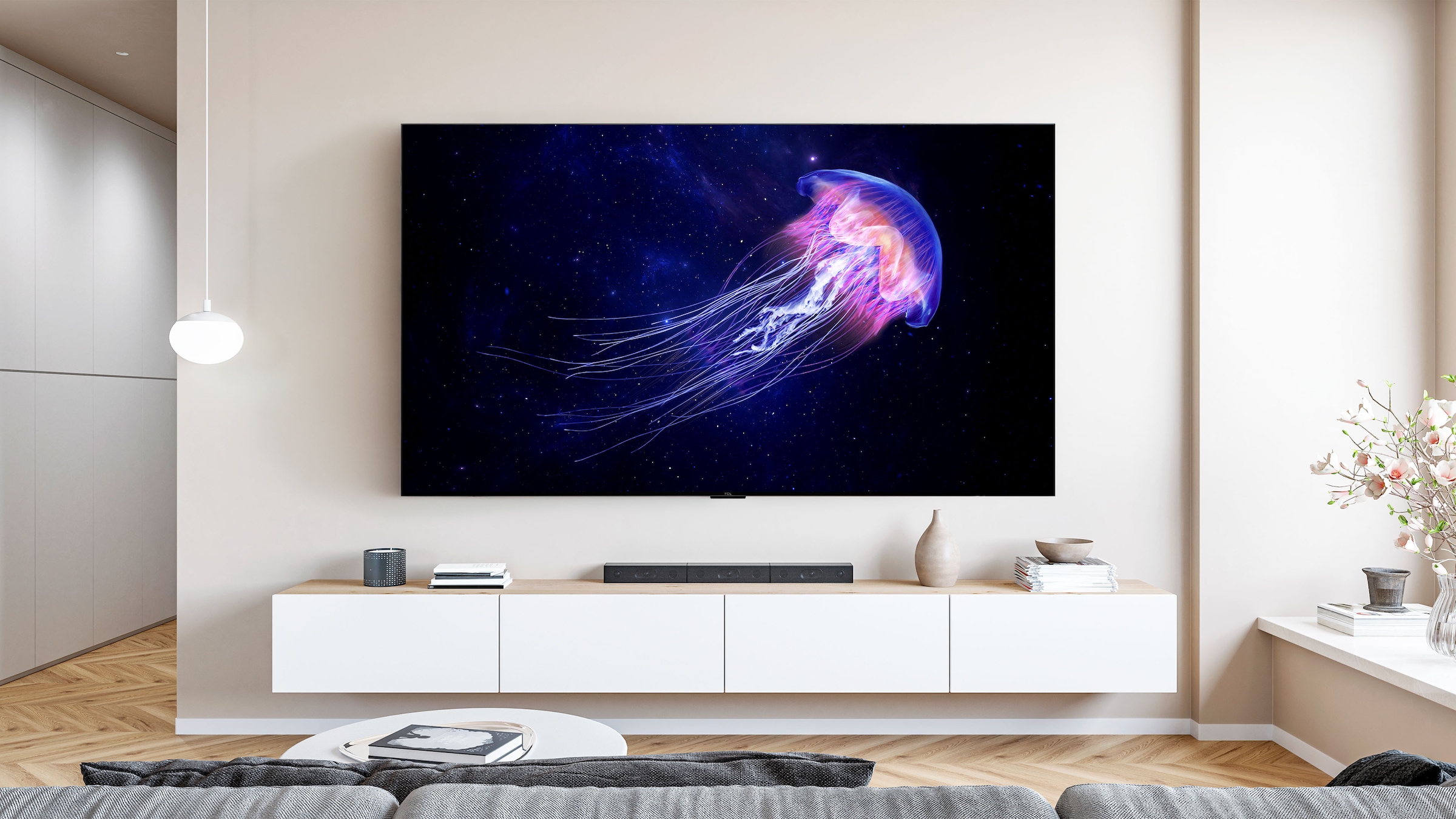 TCL Mini-LED-Fernseher »85RM7LX1« 215 cm/85 ″ Apple Airplay 2, 2.000 nits HDR , 100 % BT.2020, ONKYO 2.1