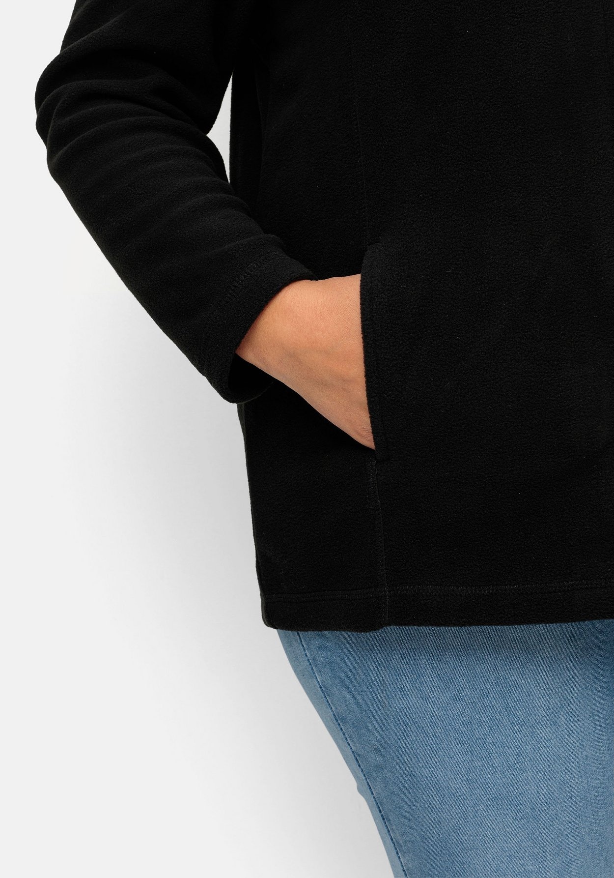 Sheego Sweatjacke »Fleecejacke mit Reißverschluss«