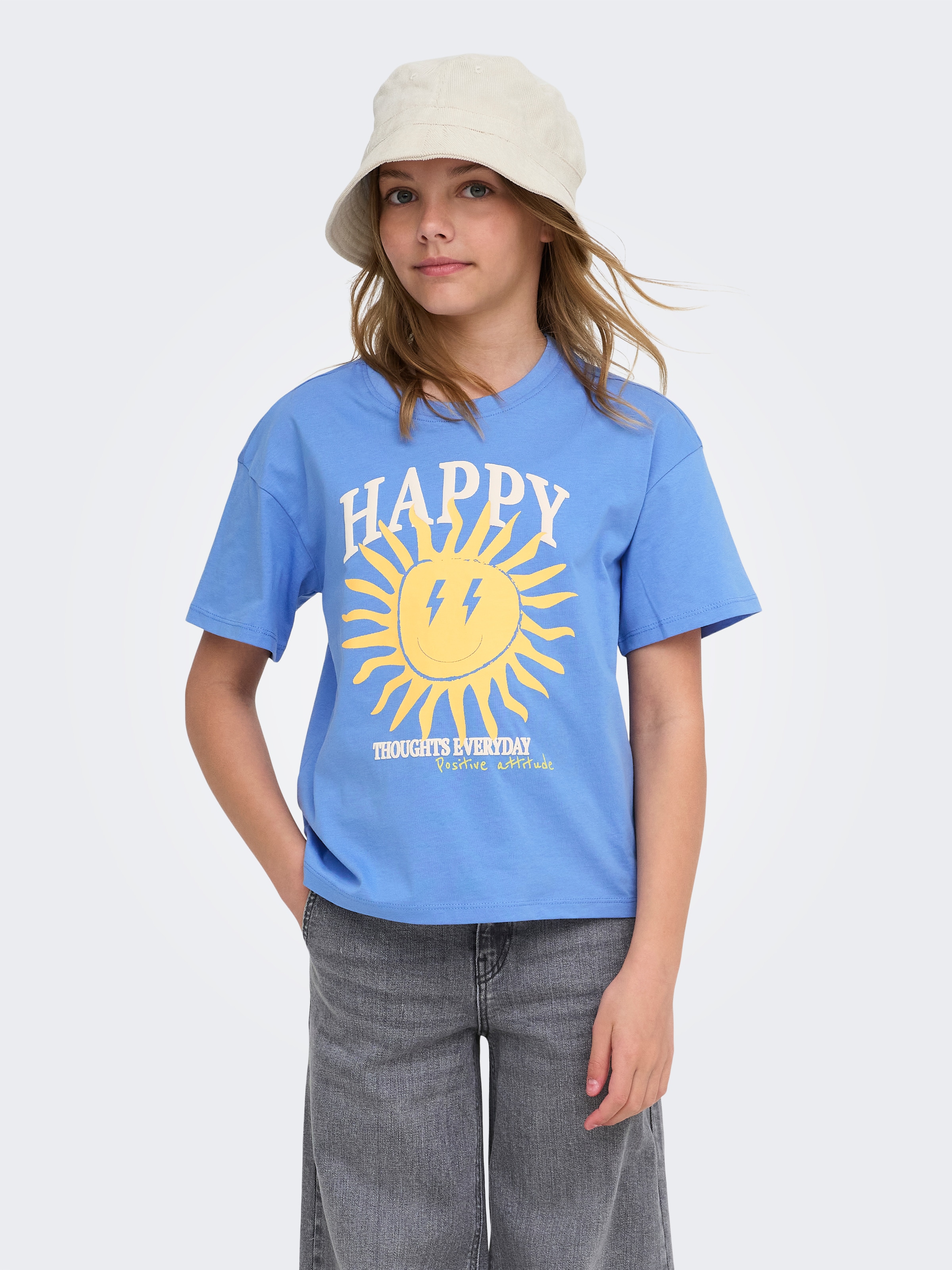 KIDS ONLY T-Shirt »KOGROSITA LIFE S/S LOOSE PRINT TOP JRS« mit gute Laune-Motiven