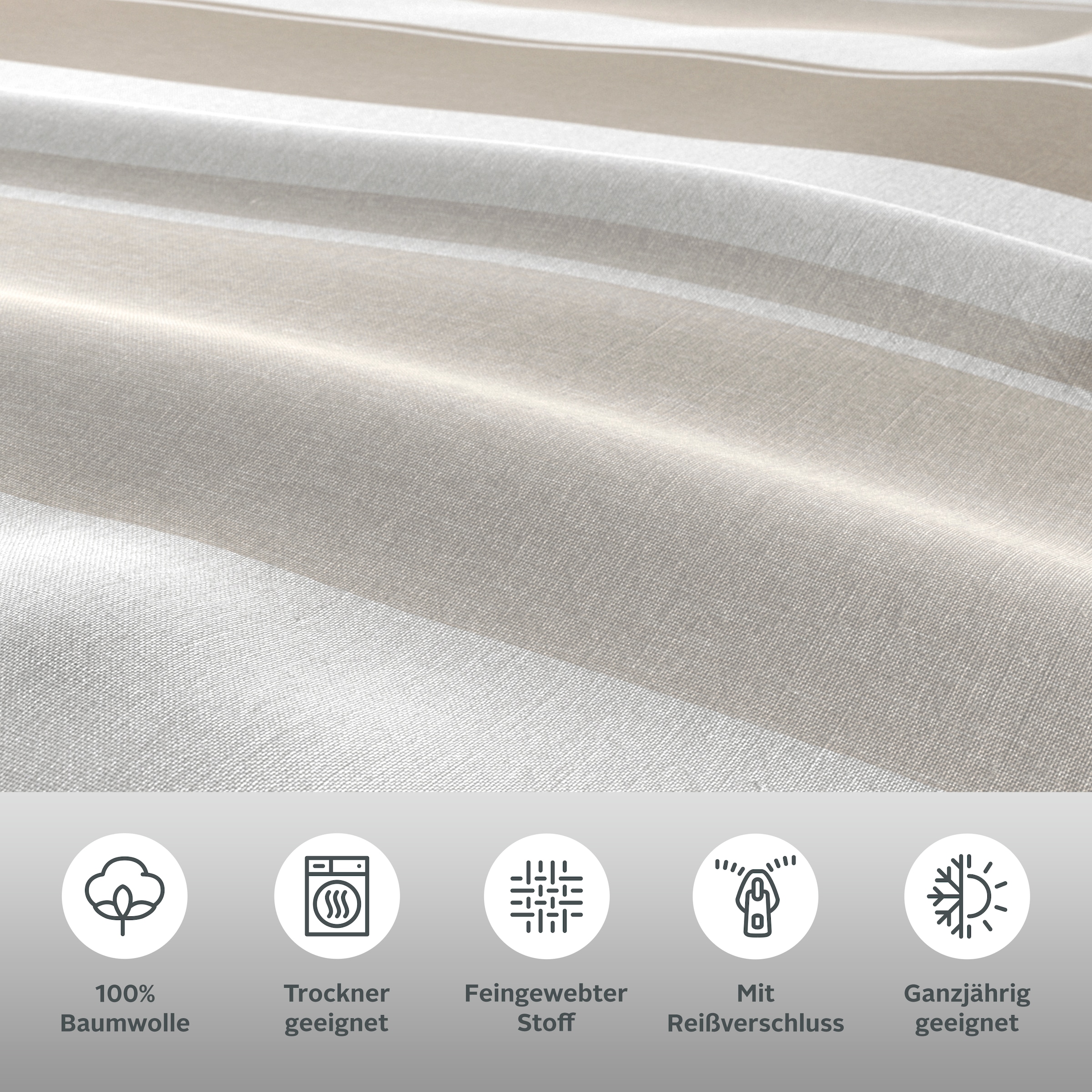 Home affaire Bettwäsche »Yonne« 2 Stk. tlg. in frischen Farben, gestreifte Bettwäsche, ab Gr. 135x200 cm