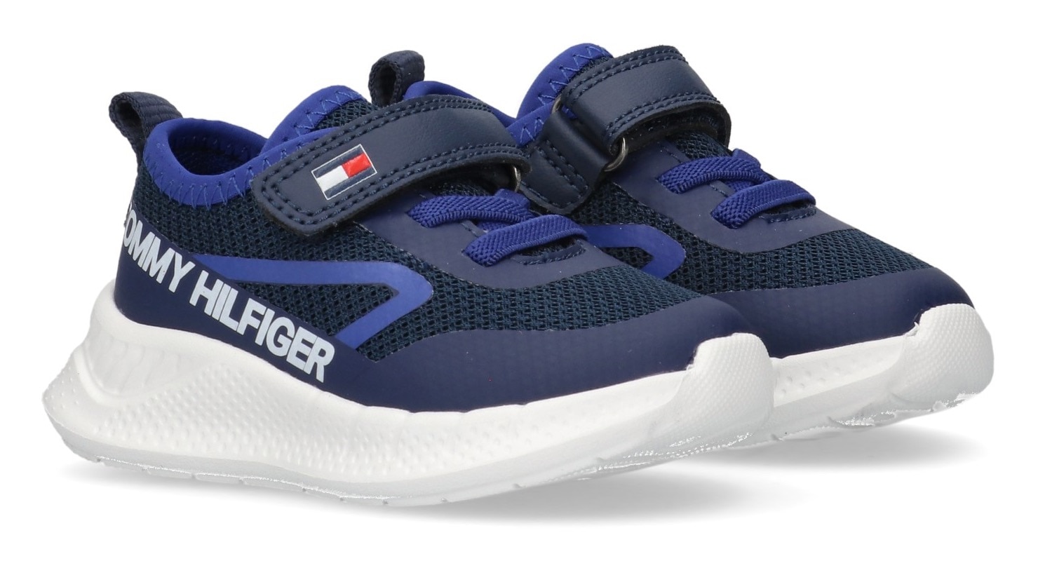 Tommy Hilfiger Sneaker, Slip-On Sneaker, Klettschuh mit großem Logoschriftzug