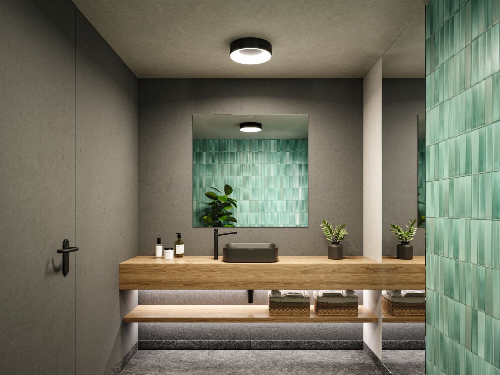 Paulmann LED Deckenleuchte »Selection Bathroom Casca IP44 1x16W 300mm, 230V Metall/Kunststoff«, 1 flammig, WhiteSwitch