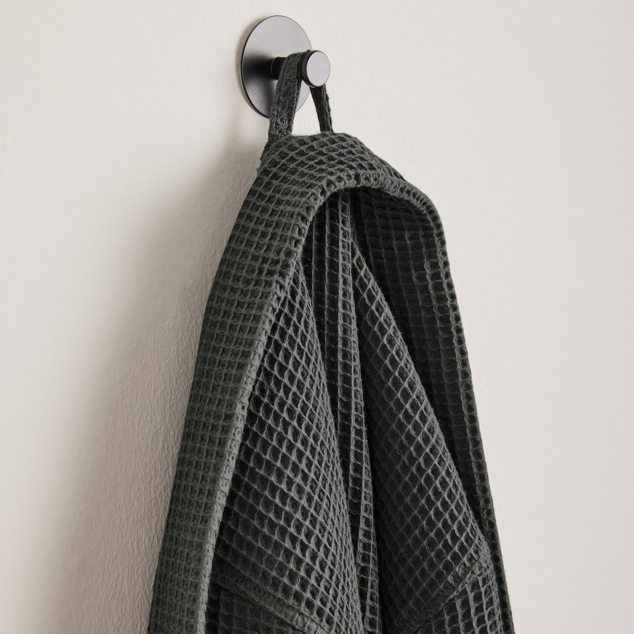 my home Unisex-Bademantel »Inga, Waffelpiqué, ideal für Sauna & Spa, Hotelbademantel«, (1 St.), kleines Packmaß, Taschen, Damen & Herren, S-3XL, Morgenmantel