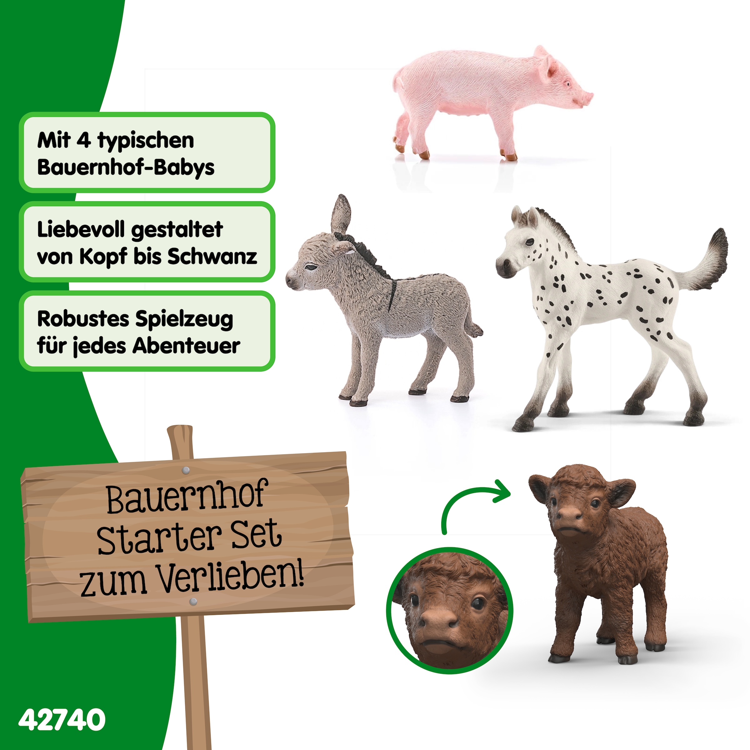 Schleich® Spielfigur »FARM WORLD, Bauernhof Babys (42740)«