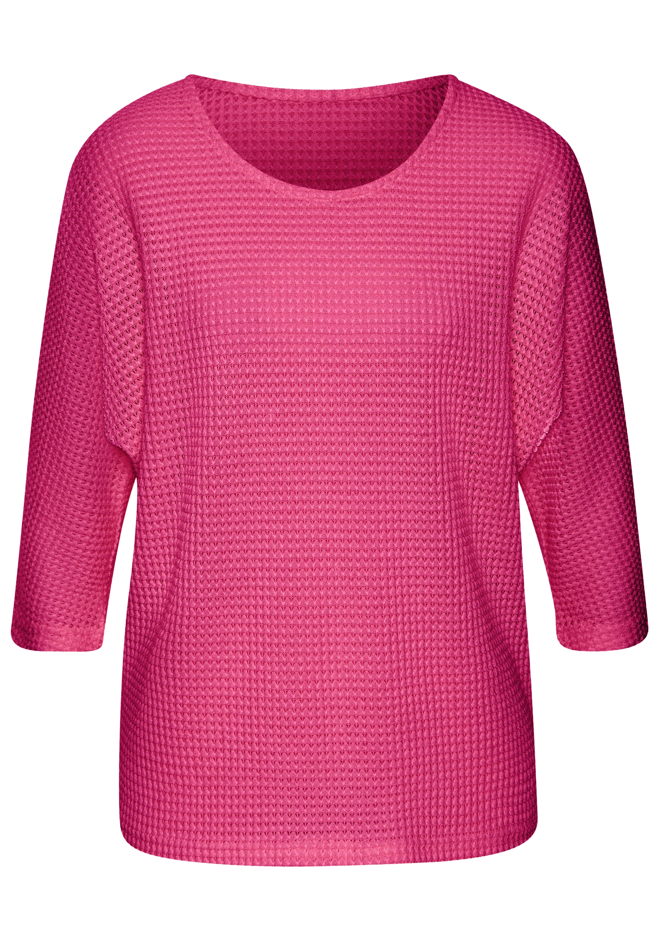 Vivance 3/4-Arm-Shirt »aus bügelfreiem Waffelstrick« aus bügelfreier Strickqualität