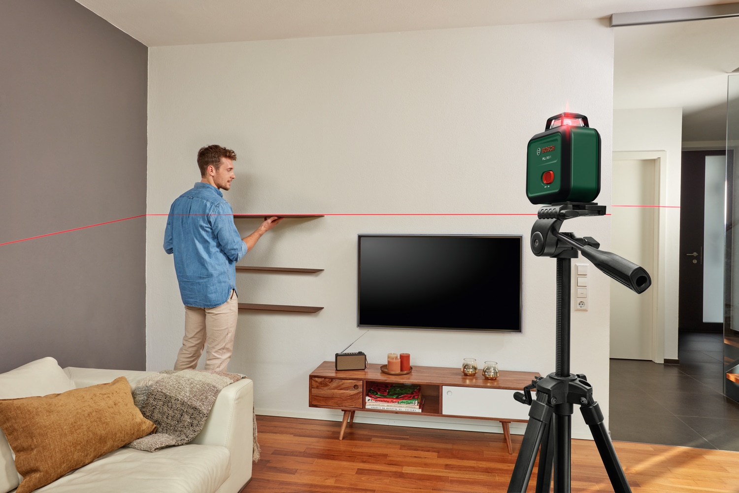 Bosch Home & Garden Linienlaser »PLL 360-1 UNI« Set,  mit Stativ, inkl. Batterien