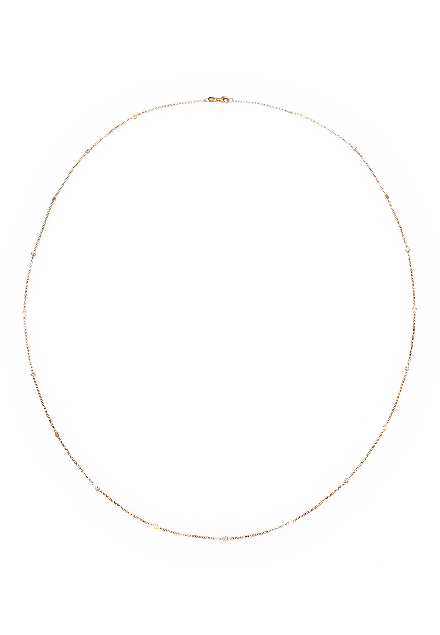 Elli Lange Kette »Halskette Kristalle Plättchen Modisch 925 Silber«