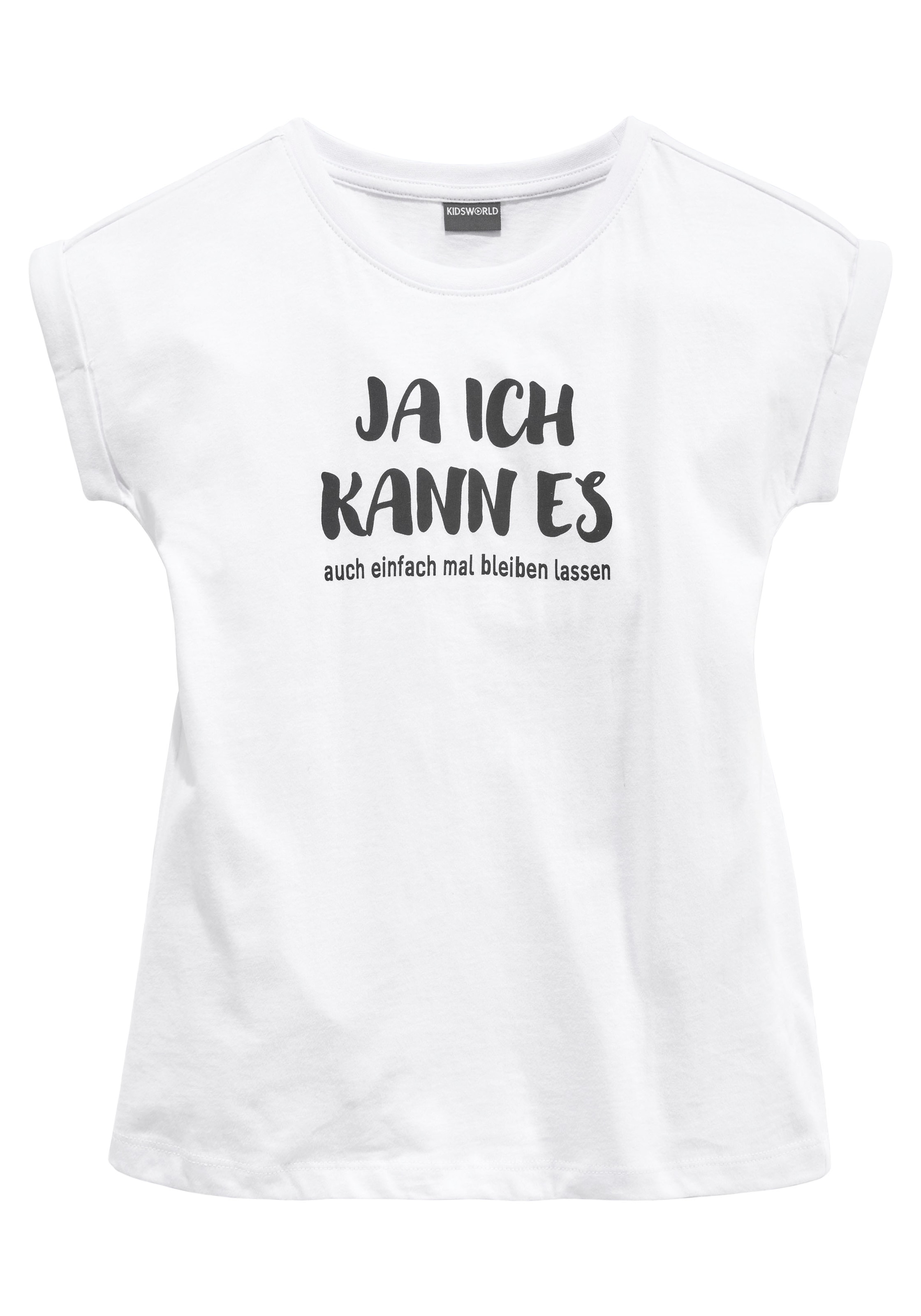 KIDSWORLD T-Shirt »Ja ich kann es ...«, Kurzarm, bequeme Passform, mit coolen Statements