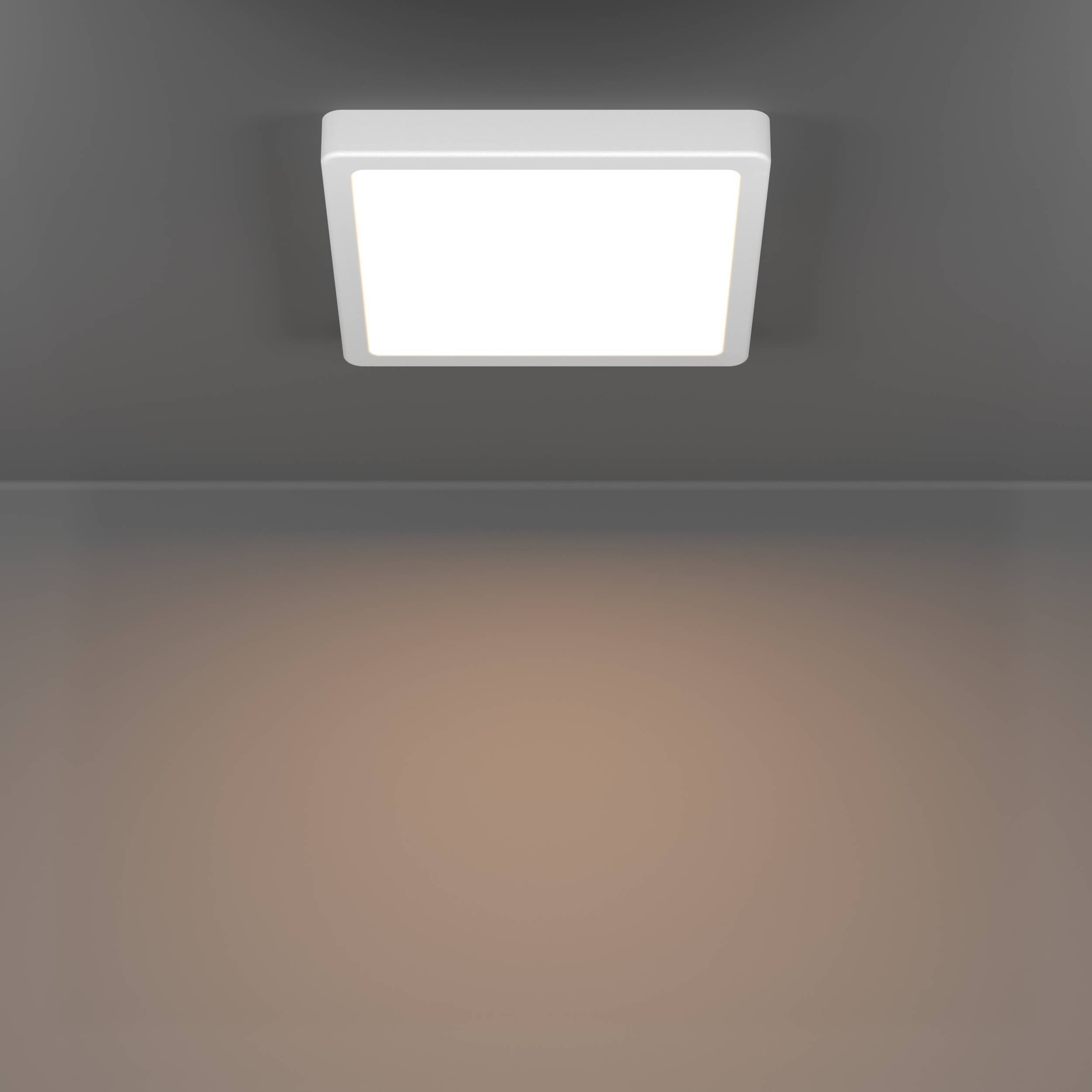 EGLO Aufbauleuchte »Fueva 6 Deckenleuchte, Badlampe Decke, Kunststoff, Deckenbeleuchtung« LED-Modul 1 Stk. Kaltweiß | Neutralweiß | Warmweiß Aufbauleuchte - L22 x B22 x H2,5 cm - weiß - 10,5W inkl.