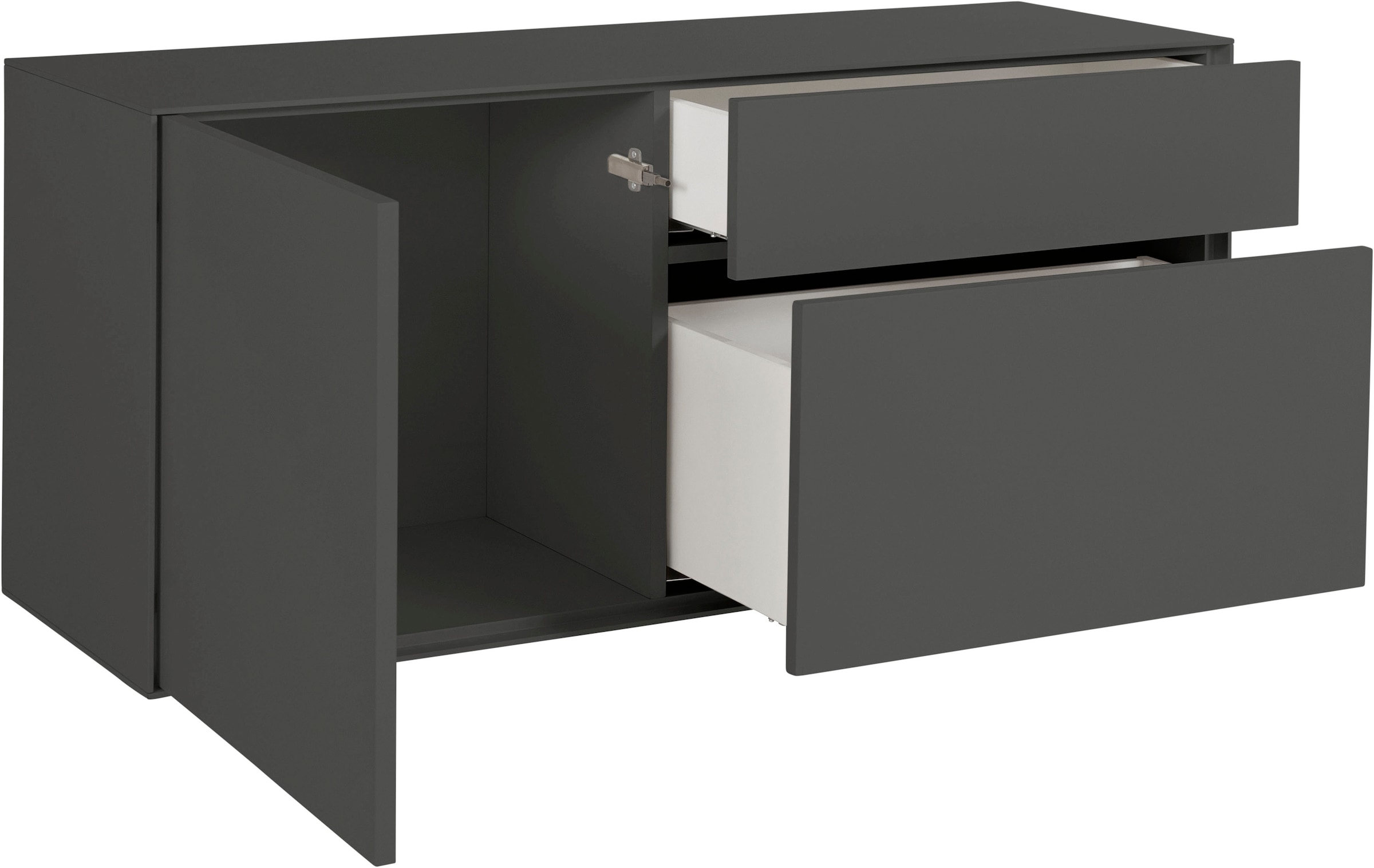 LeGer Home by Lena Gercke Lowboard »Essentials«, Breite: 127 cm, MDF lackiert, Push-to-open-Funktion