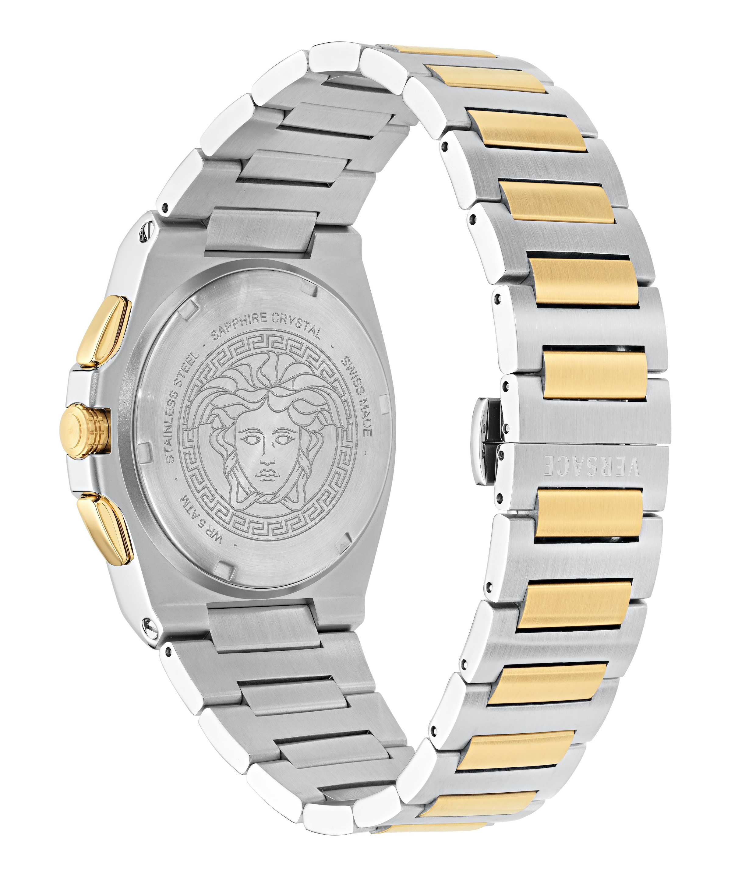 Versace Chronograph »TOLOMEO CHRONO« Quarzuhr, Armbanduhr, Herrenuhr, Swiss Made, Edelstahlarmband, analog