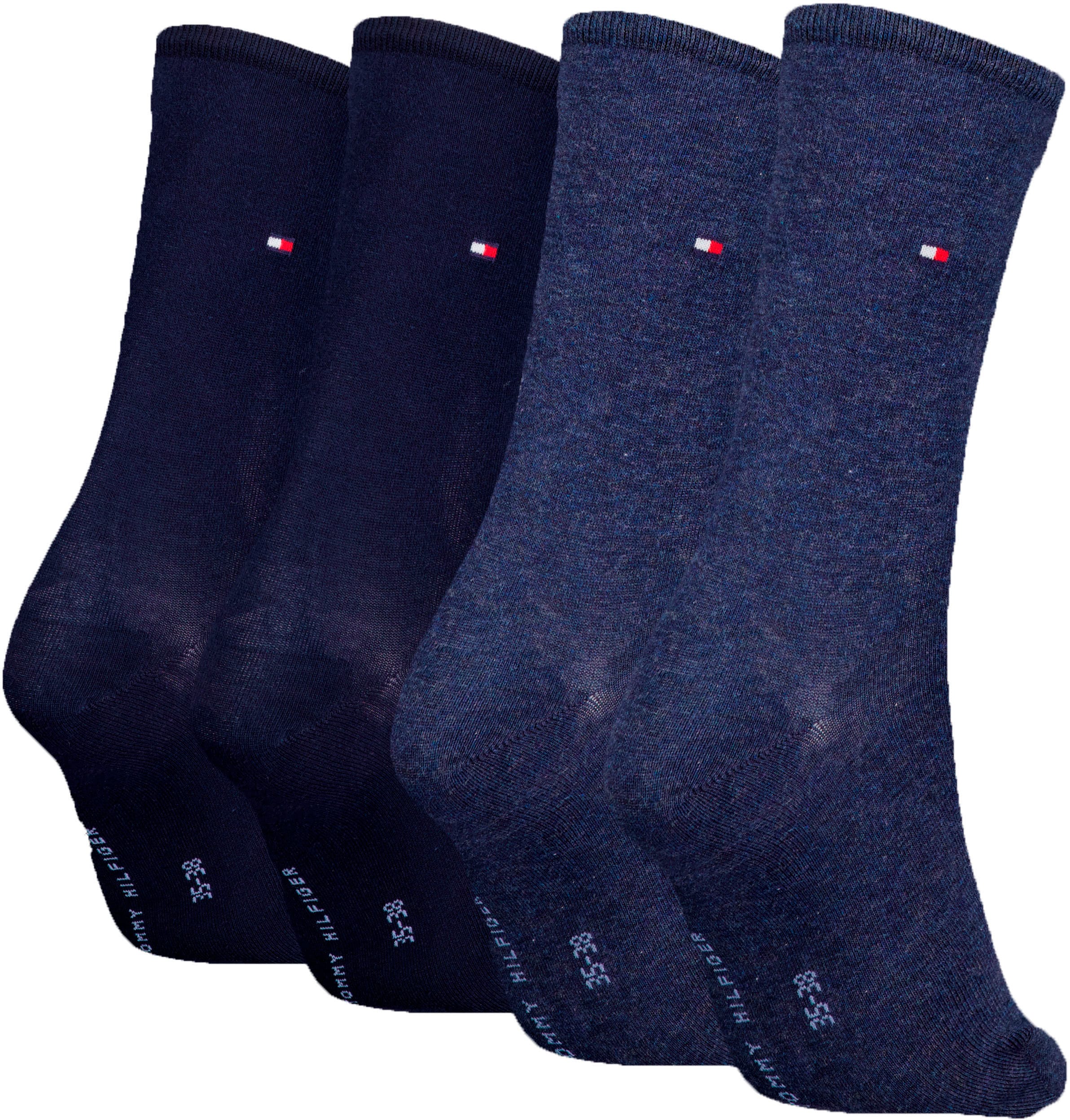 Tommy Hilfiger Socken »TH WOMEN 4P SOCK ECOM«, (4 Paar), mit Logostickerei