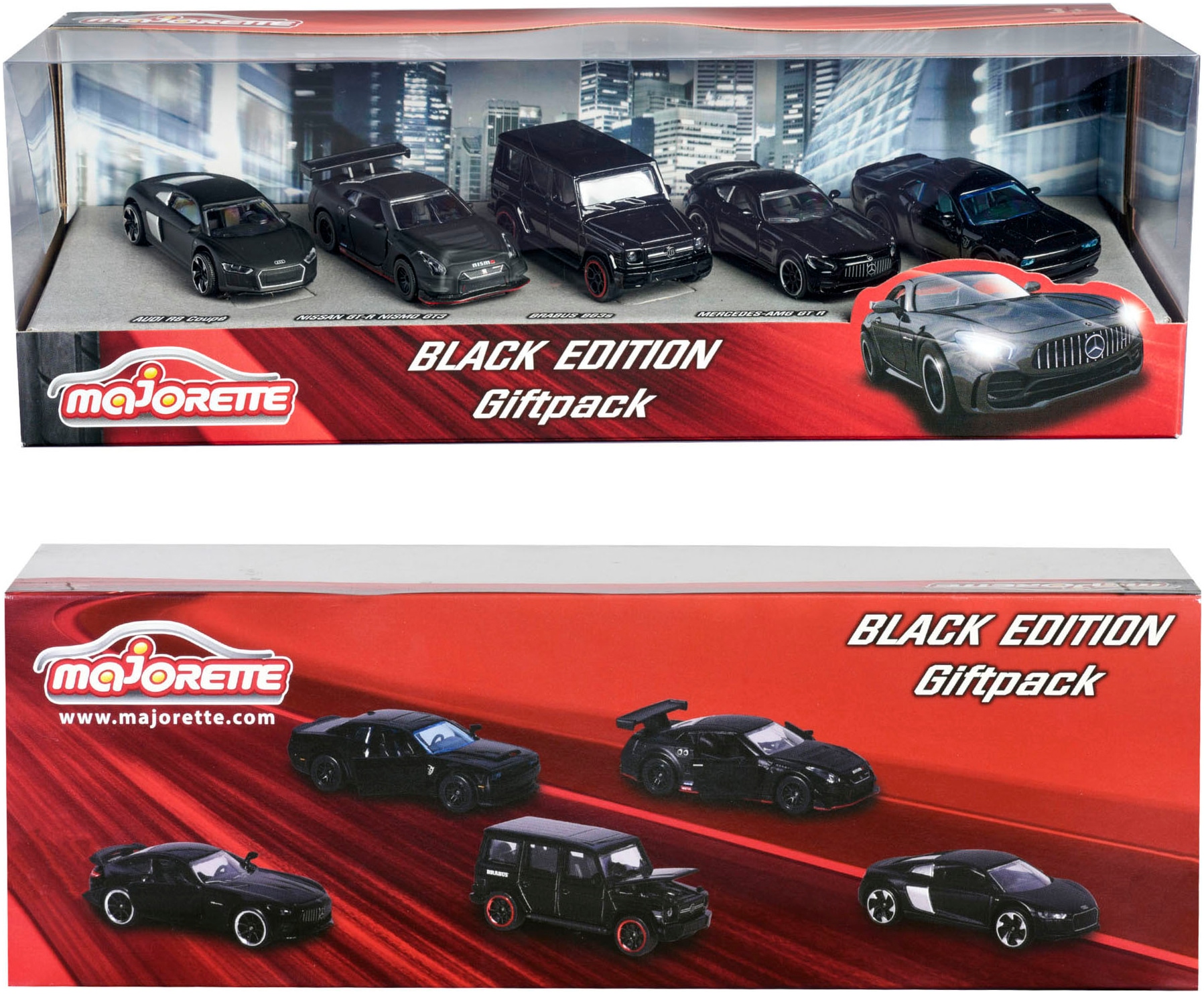 majORETTE Spielzeug-Auto »Black Edition 5 Pieces Giftpack«