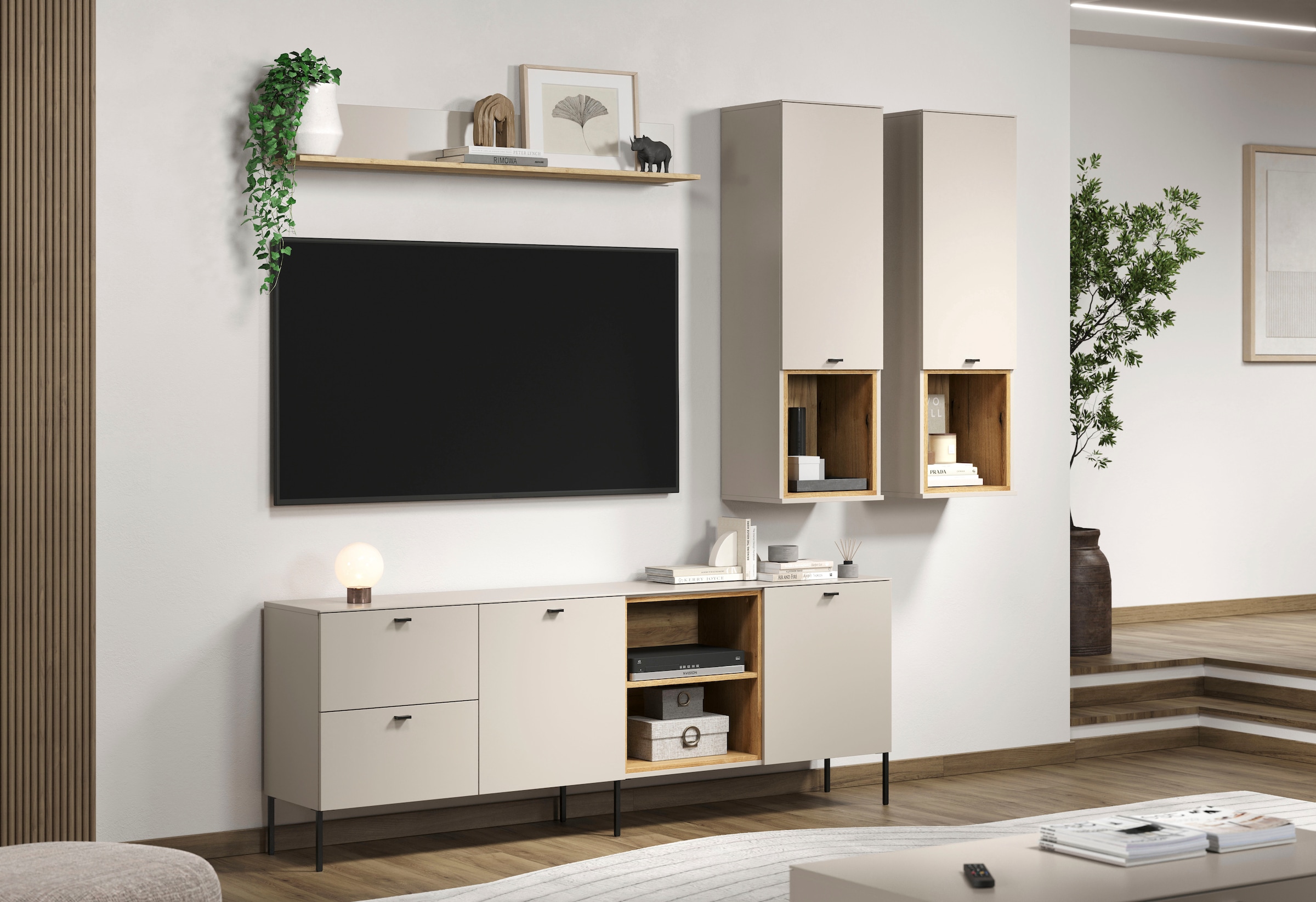 Places of Style Wandboard »San Pedro«, (1 St.), Wandregal, Bücherleiste mit den Maßen (B/T/H) 140/22/20 cm