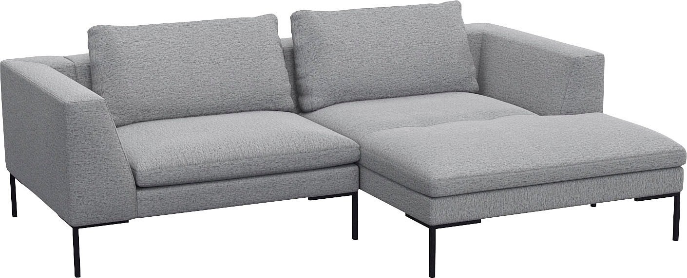 FLEXLUX Ecksofa »Loano, superbequemer Sitzkomfort durch Kaltschaum im Sitz, L-Form«, modernes Sofa, frei im Raum stellbar, lose Kissen, hoher Fuß