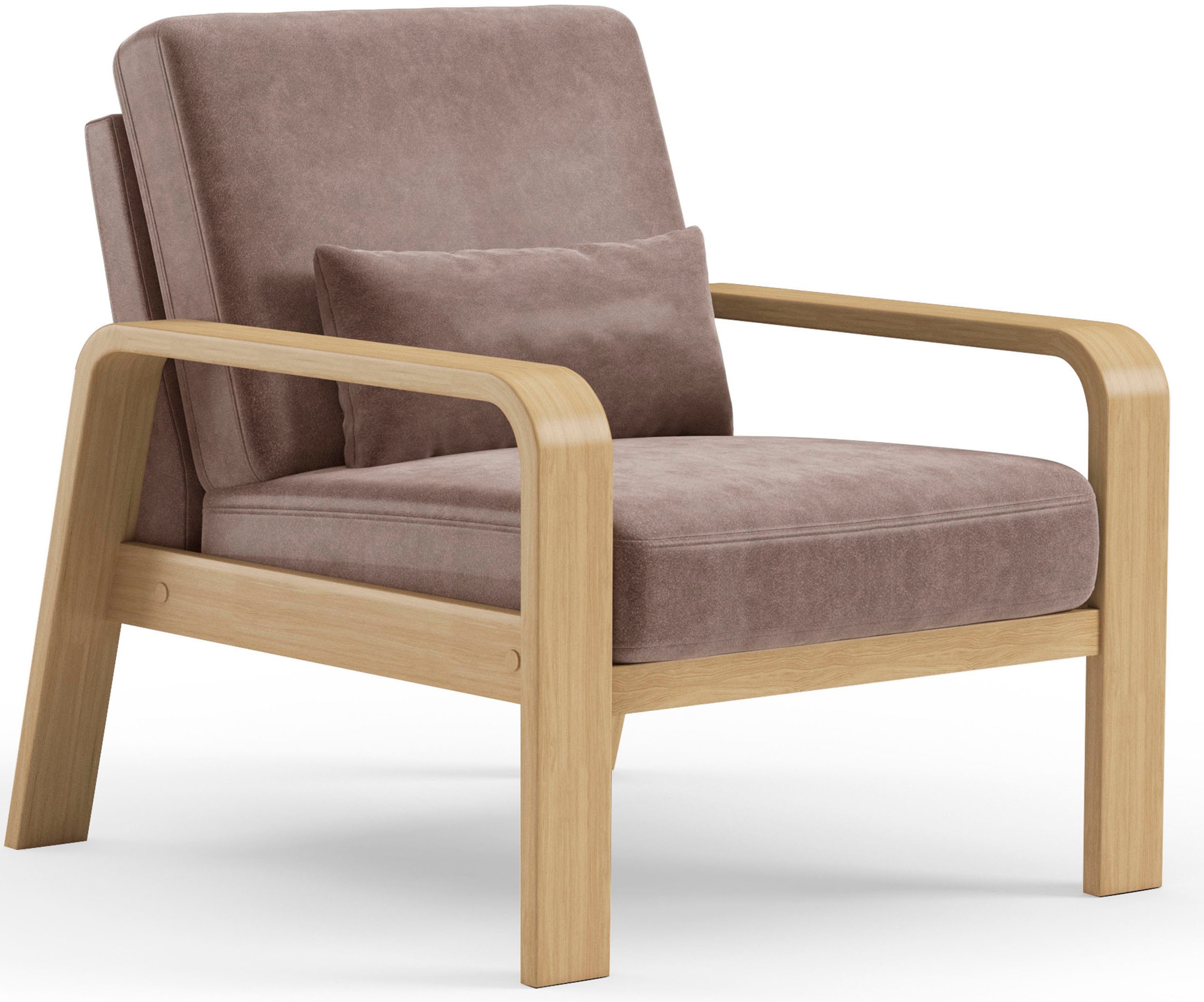sit&more Sessel »Kolding«, Armlehnen aus Buchenholz in natur, verschiedene Bezüge und Farben