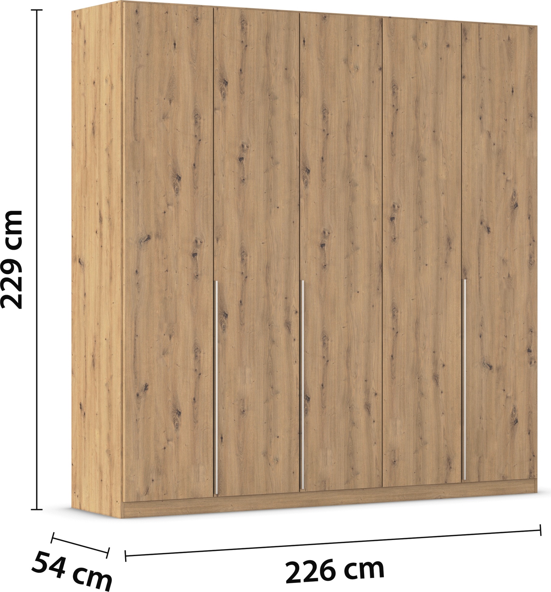 rauch Drehtürenschrank »Kleiderschrank Schrank Garderobe AGORDO TOPSELLER Schlafzimmer«, (in zwei Griff-Farben mit Dekor- oder Hochglanzfront), durchdachte Innenausstattung, in 6 Breiten und 2 Höhen MADE IN GERMANY