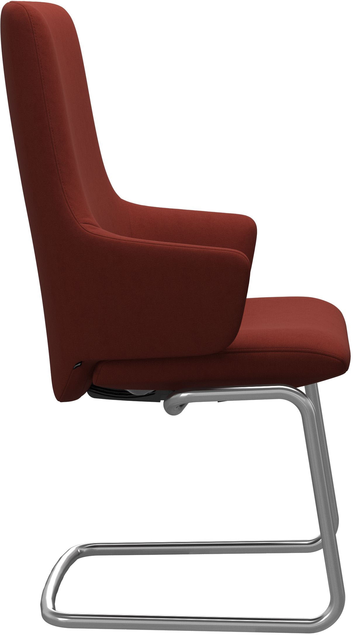 Stressless® Polsterstuhl »Laurel«, Microfaser DINAMICA, High Back mit Armlehne, Größe L, mit Beinen aus Stahl in Chrom