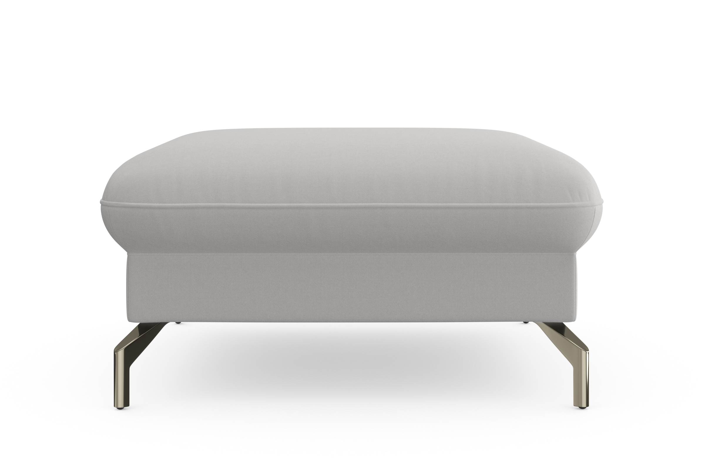 sit&more Hocker »Fashion«, inklusive Federkern, mit satinierten Nickelfüßen