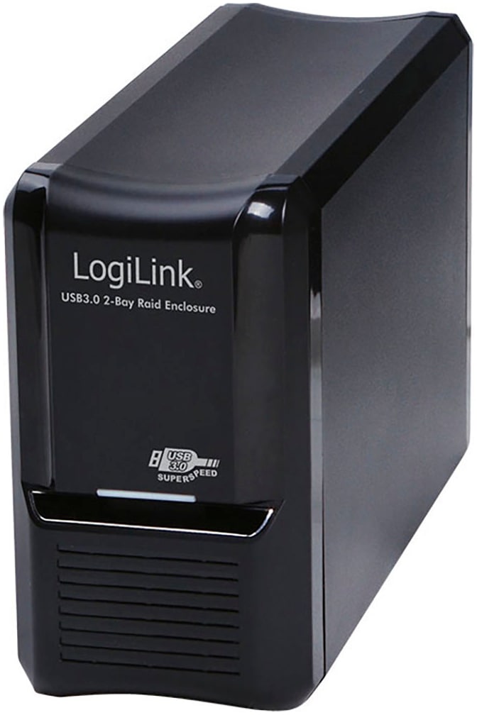 LogiLink HDD-Festplatte »USB 3.0 2-Bay RAID-Gehäuse für 2x 3,5" SATA III HDD«, 3,5 Zoll, Anschluss USB 3.0