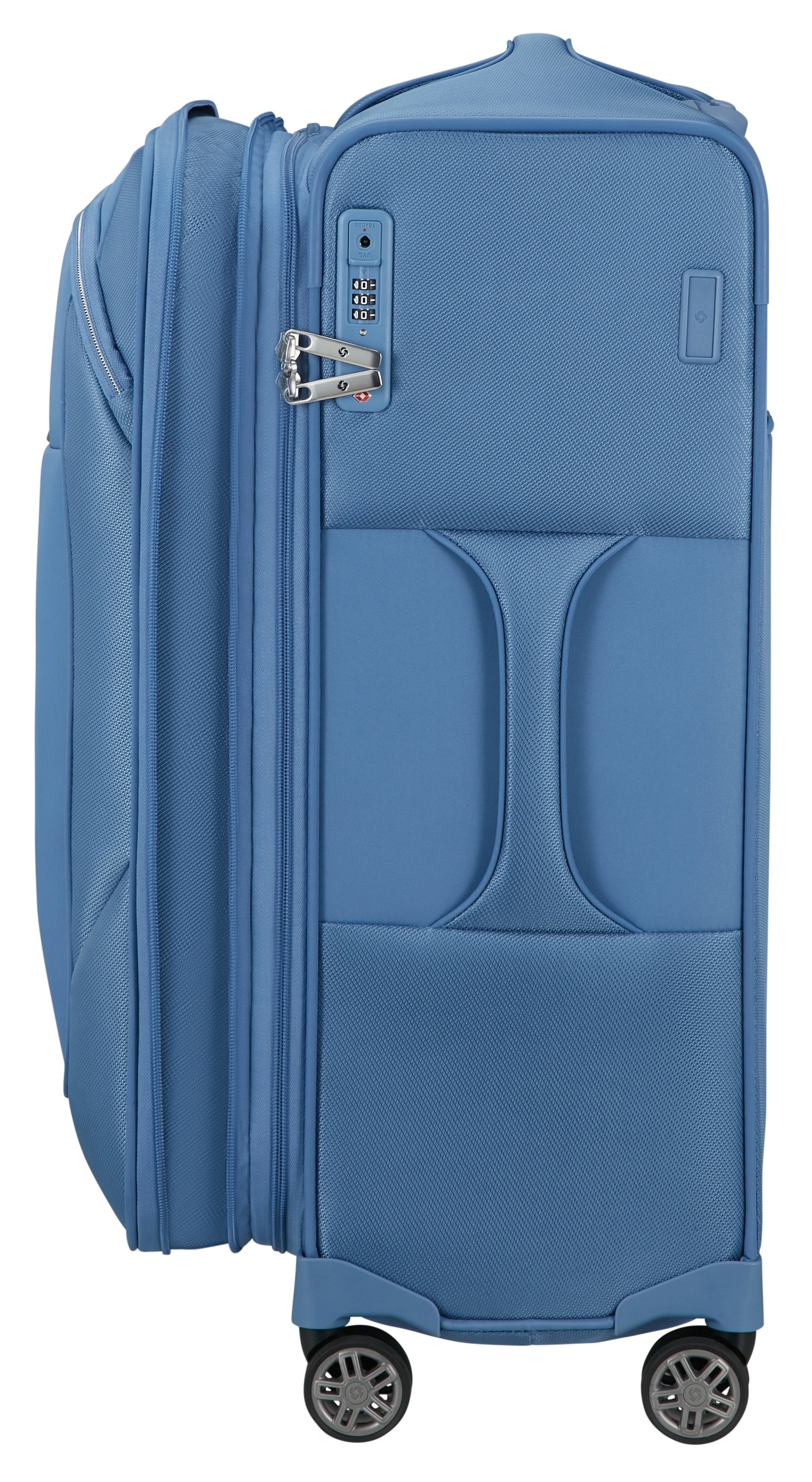 Samsonite Weichgepäck-Trolley »RE-LITE, verschiedene Größen und Farben«, (Set, 2 St., mit 2 Packwürfeln), 4 Rollen, Reisekoffer TSA-Schloss Stickerbogen Volumenerweiterung Laptopfach