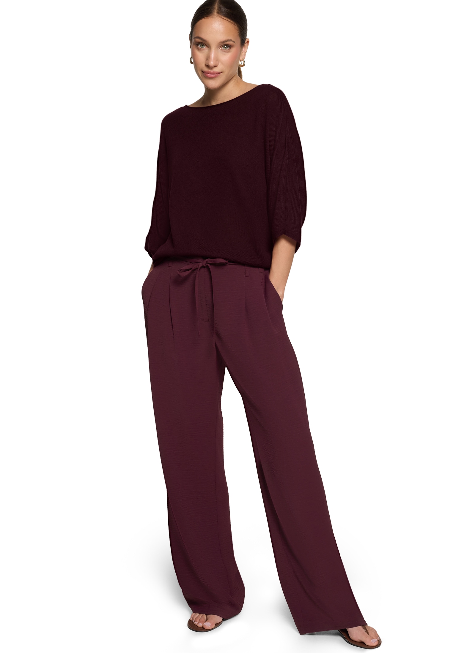 Zero Rundhalspullover »Feinstrickpullover kurzarm«