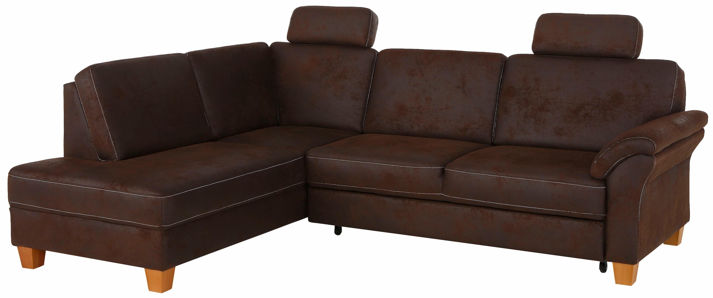 Home affaire Ecksofa »Borkum L-Form«, mit Federkern, wahlweise mit Bettfunktion