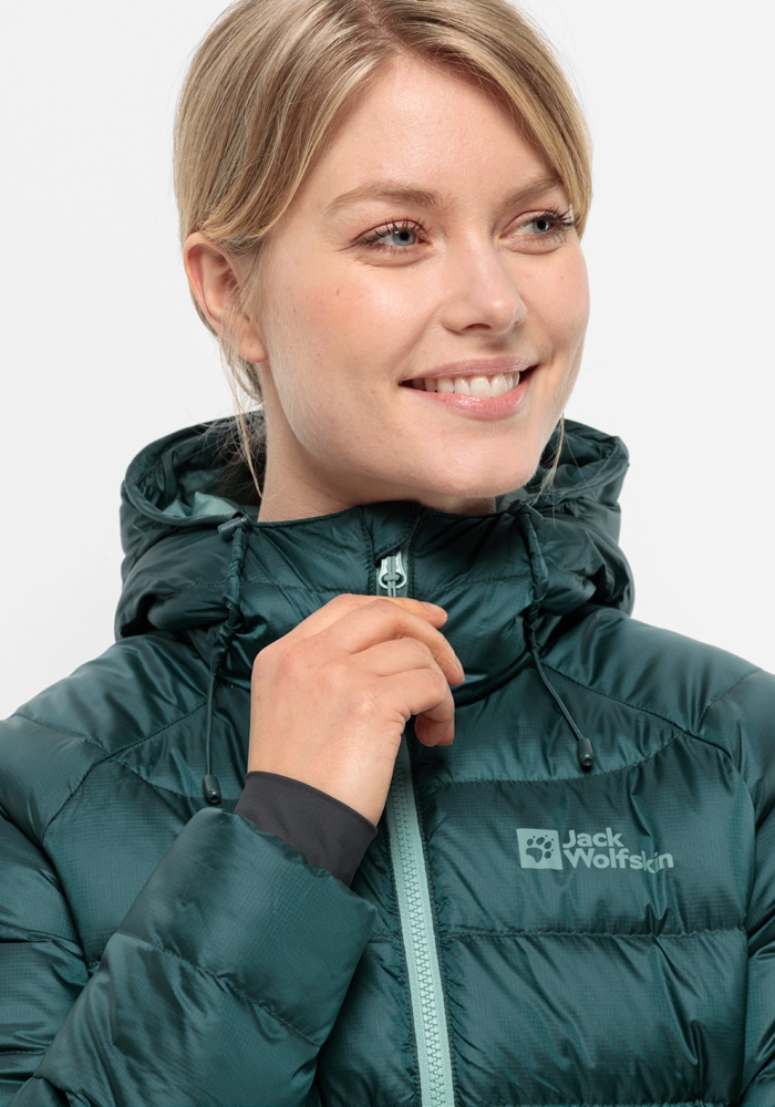 Jack Wolfskin Daunenjacke »NEBELHORN DOWN HOODY W«, mit Kapuze