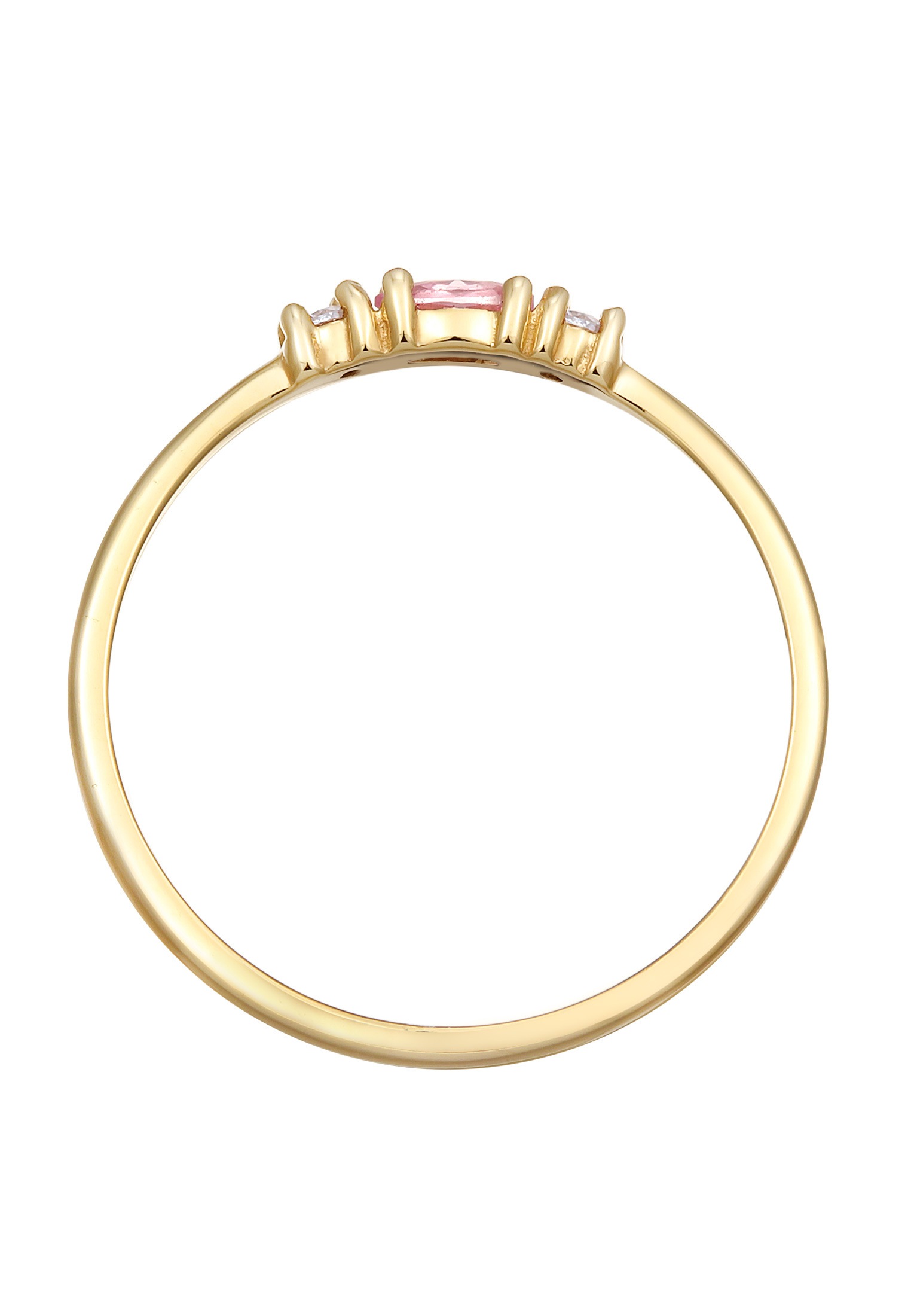 Elli Premium Silberring »Ring Vintage Zirkonia Marquise synth. Saphir 375 Gelbgold«