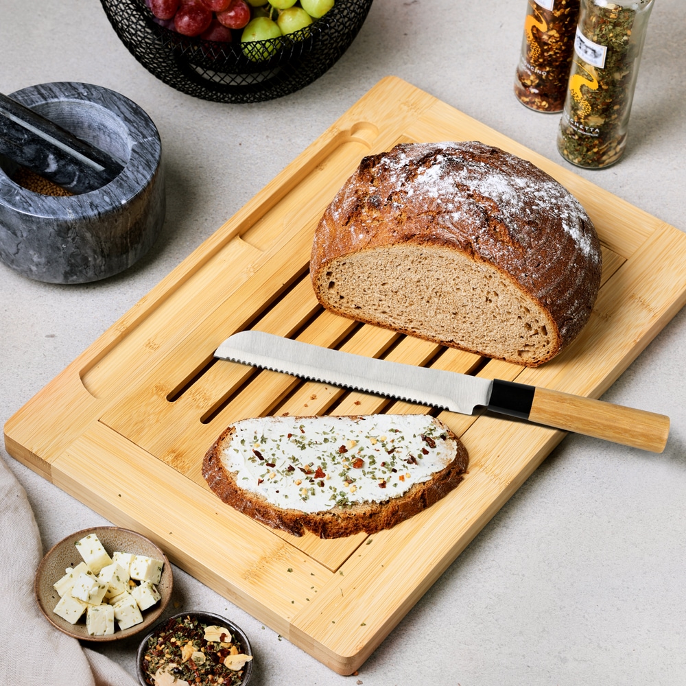 KESPER® Schneidebrett »Brot-Schneidebrett« inkl. Brotmesser