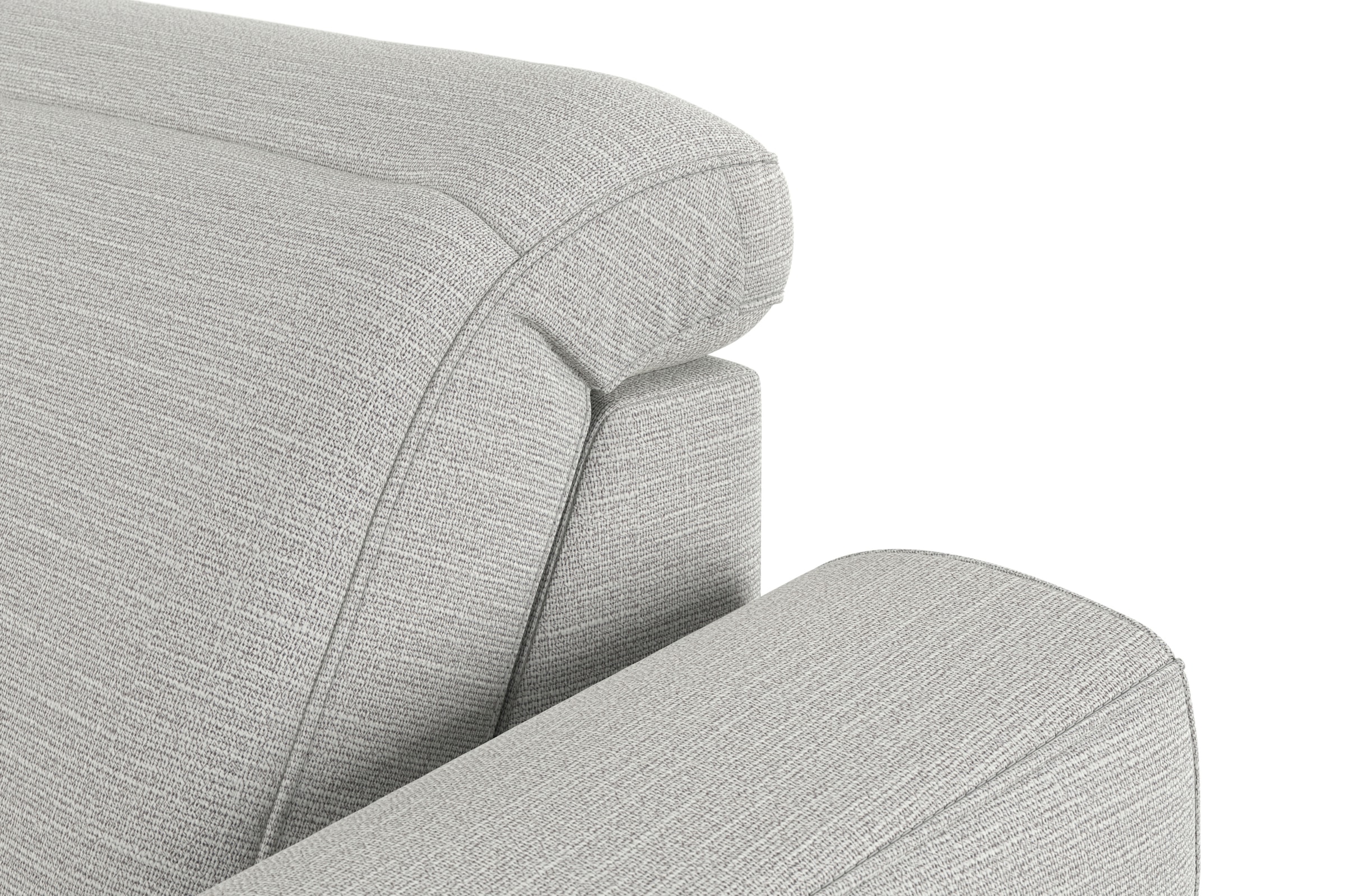 sit&more Ecksofa »Dundee L-Form«, mit Federkern und Edelstahlfüßen, wahlweise mit Kopfteilverstellung