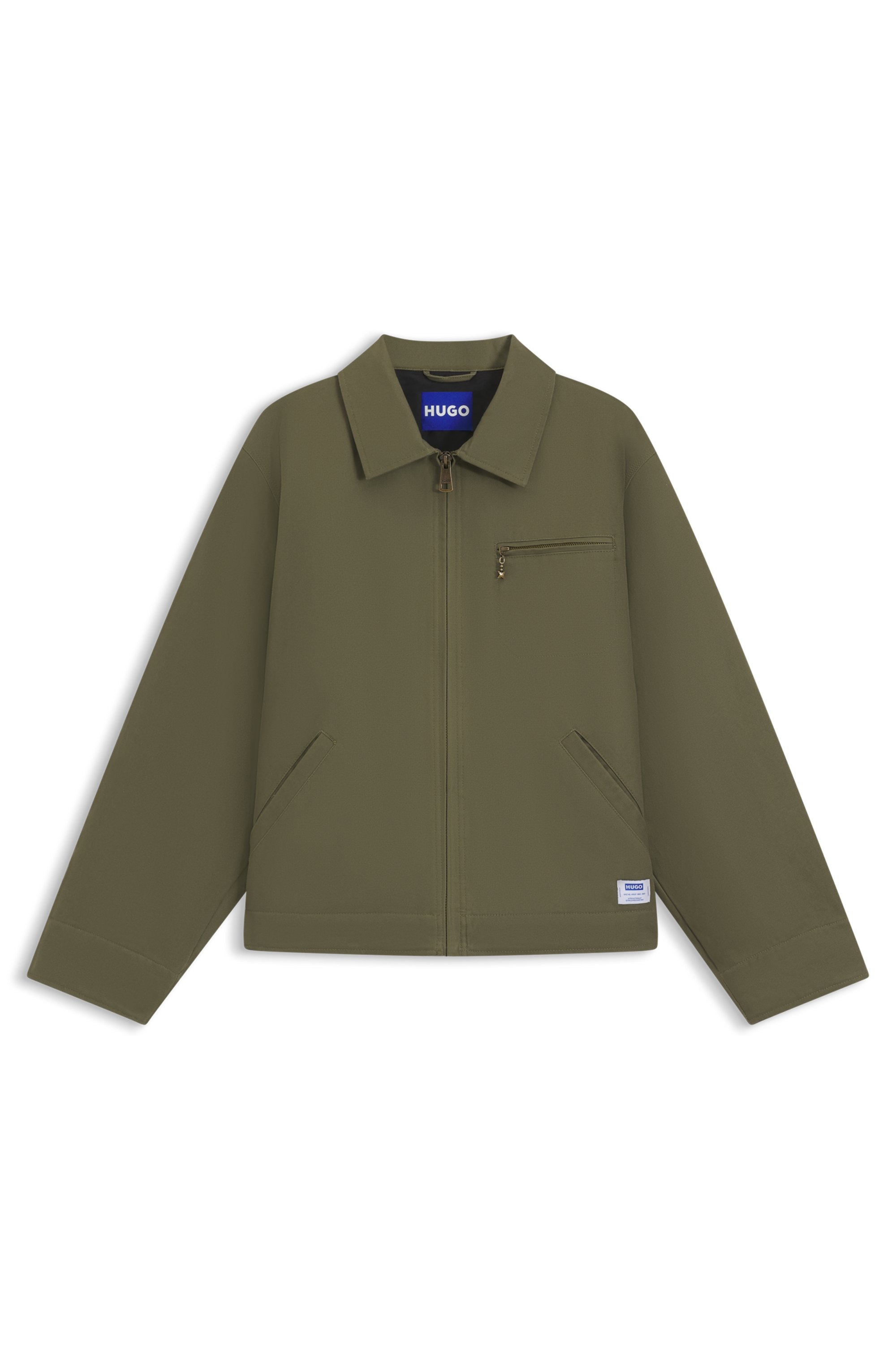 HUGO Blue Canvasjacke »Blake«, leicht wattiert, regular fit Overshirt Übergangsjacke Kurzjacke Bomber