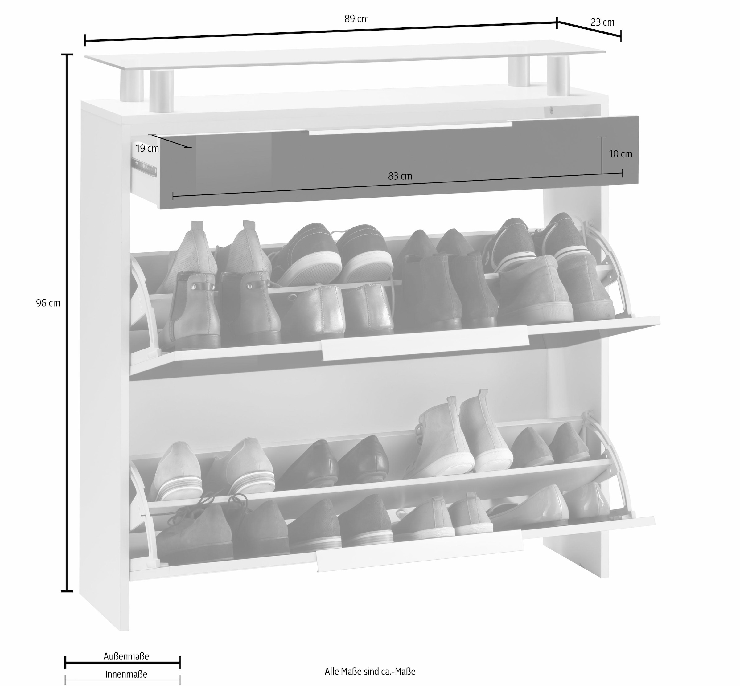 borchardt Möbel Schuhschrank »Oliva«, kaufen auf Rechnung Breite hängend 89 cm