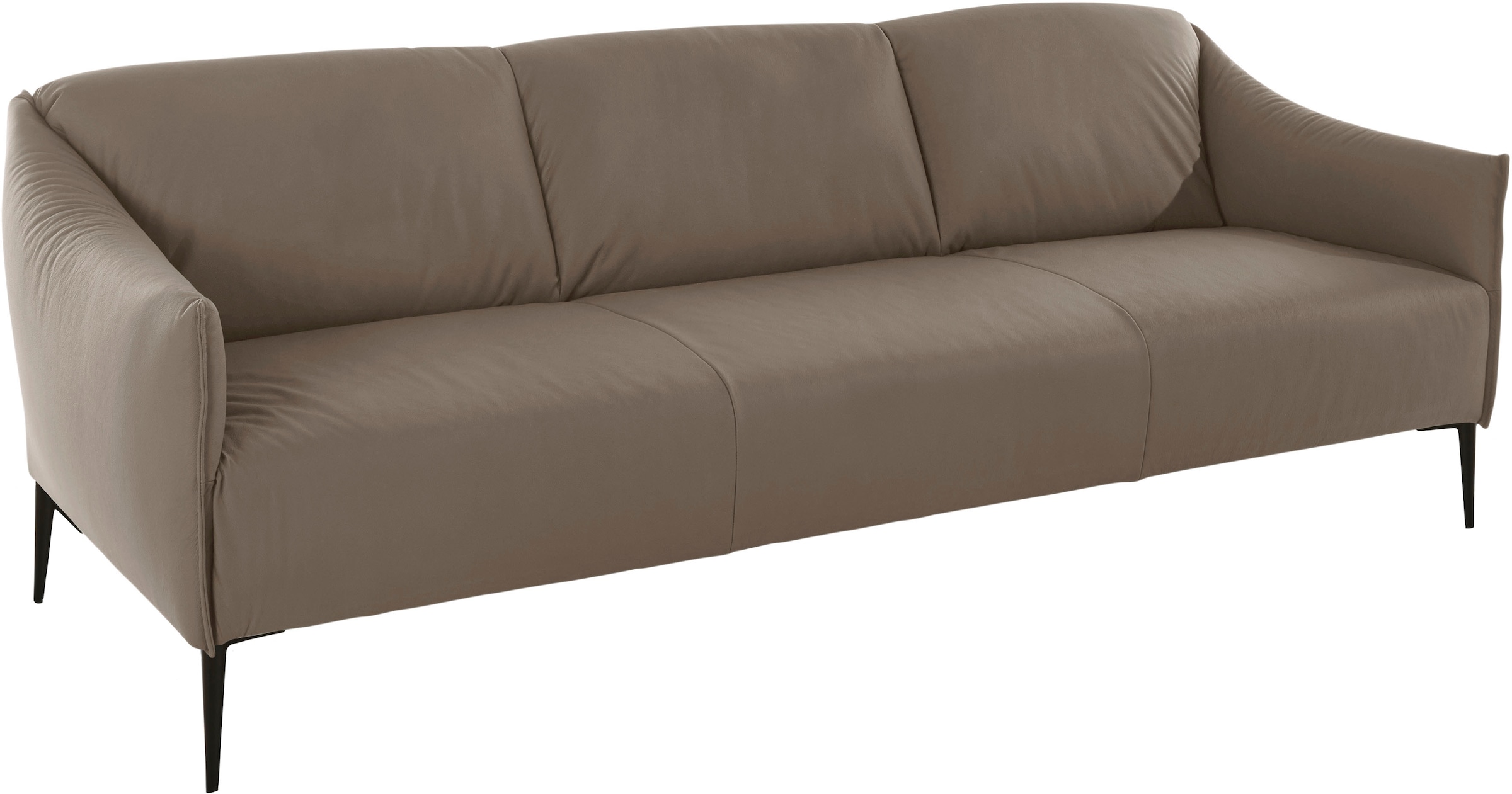 W.SCHILLIG 3-Sitzer »sally«, mit Metallfüßen in Schwarz pulverbeschichtet, Breite 224 cm