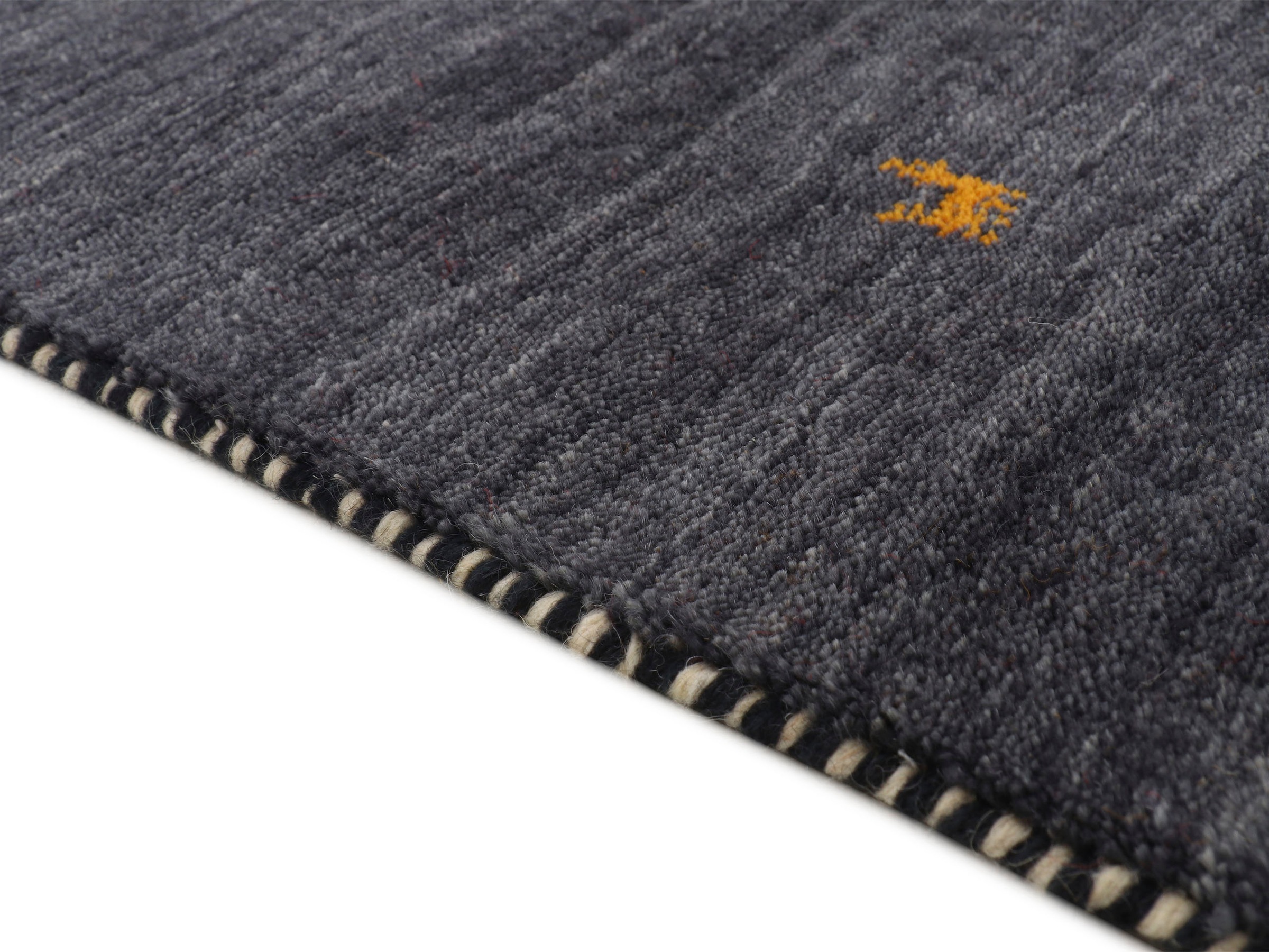 carpetfine Wollteppich »Gabbeh Uni, auch als Läufer und Rund erhältlich«, rechteckig, 15 mm Höhe, reine Wolle, handgewebt, Gabbeh Loom Tiermotiv, große Farbauswahl