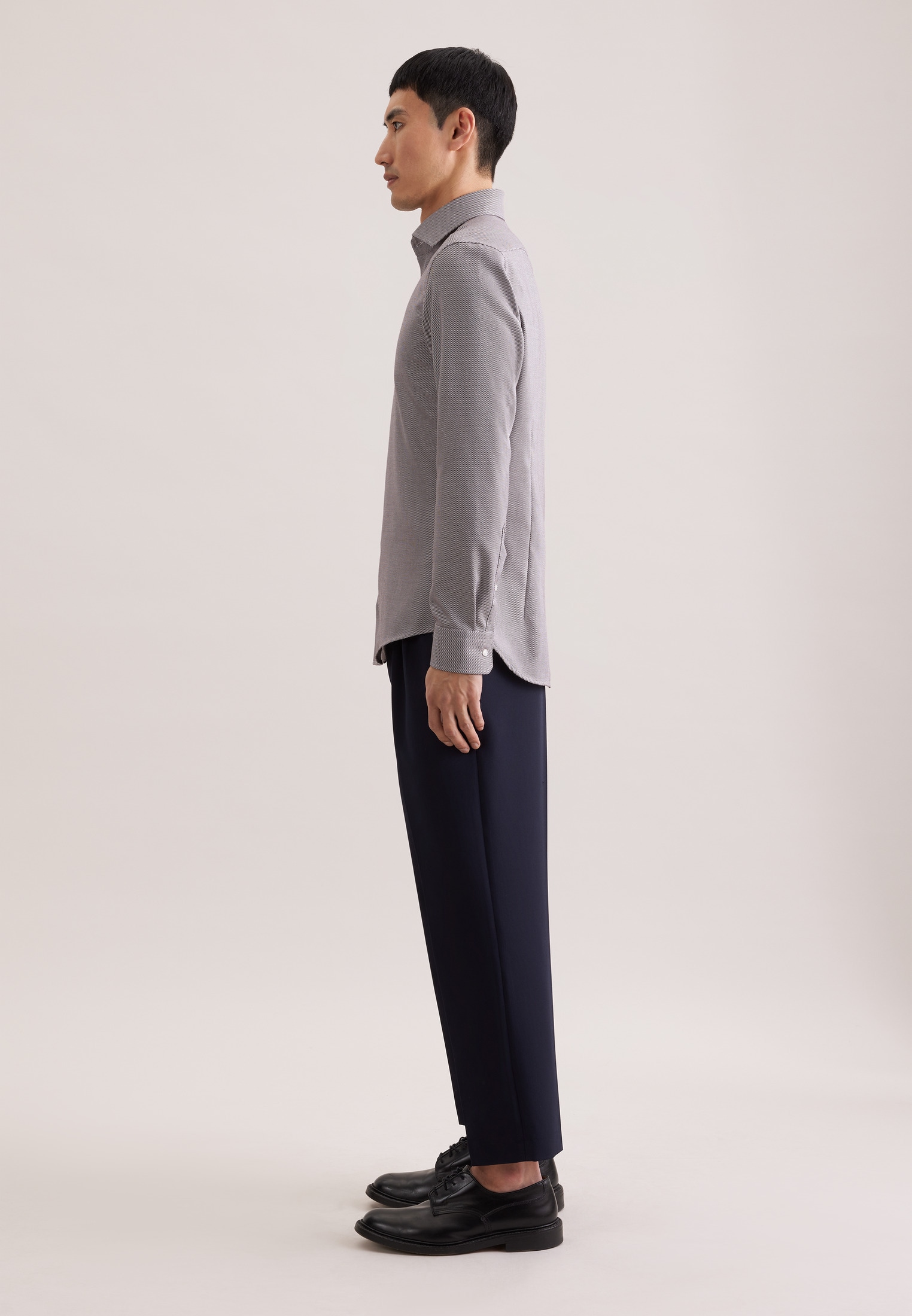 seidensticker Businesshemd »Schwarze Rose« Slim 1/1 Kentkragen Struktur