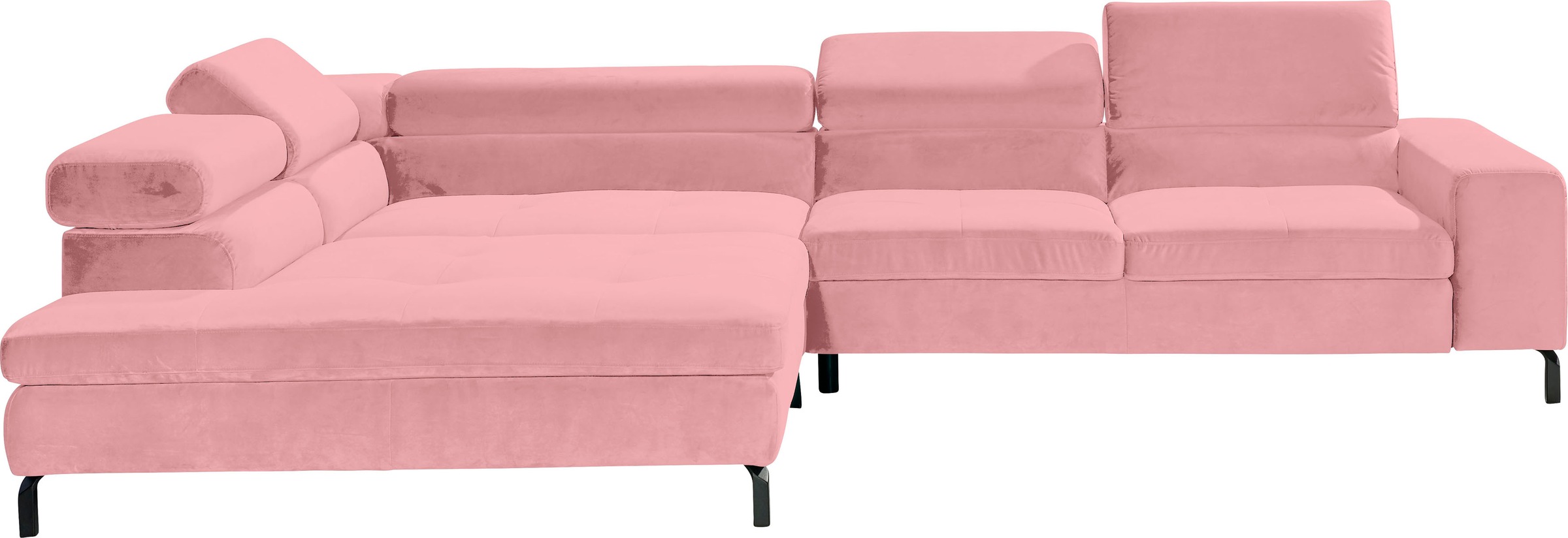 GALLERY M branded by Musterring Ecksofa »Felicia Due L-Form«, Wahlweise mit Sitzvorzug, inkl. Kopfteilverstellung, Sitzhöhe 43 cm