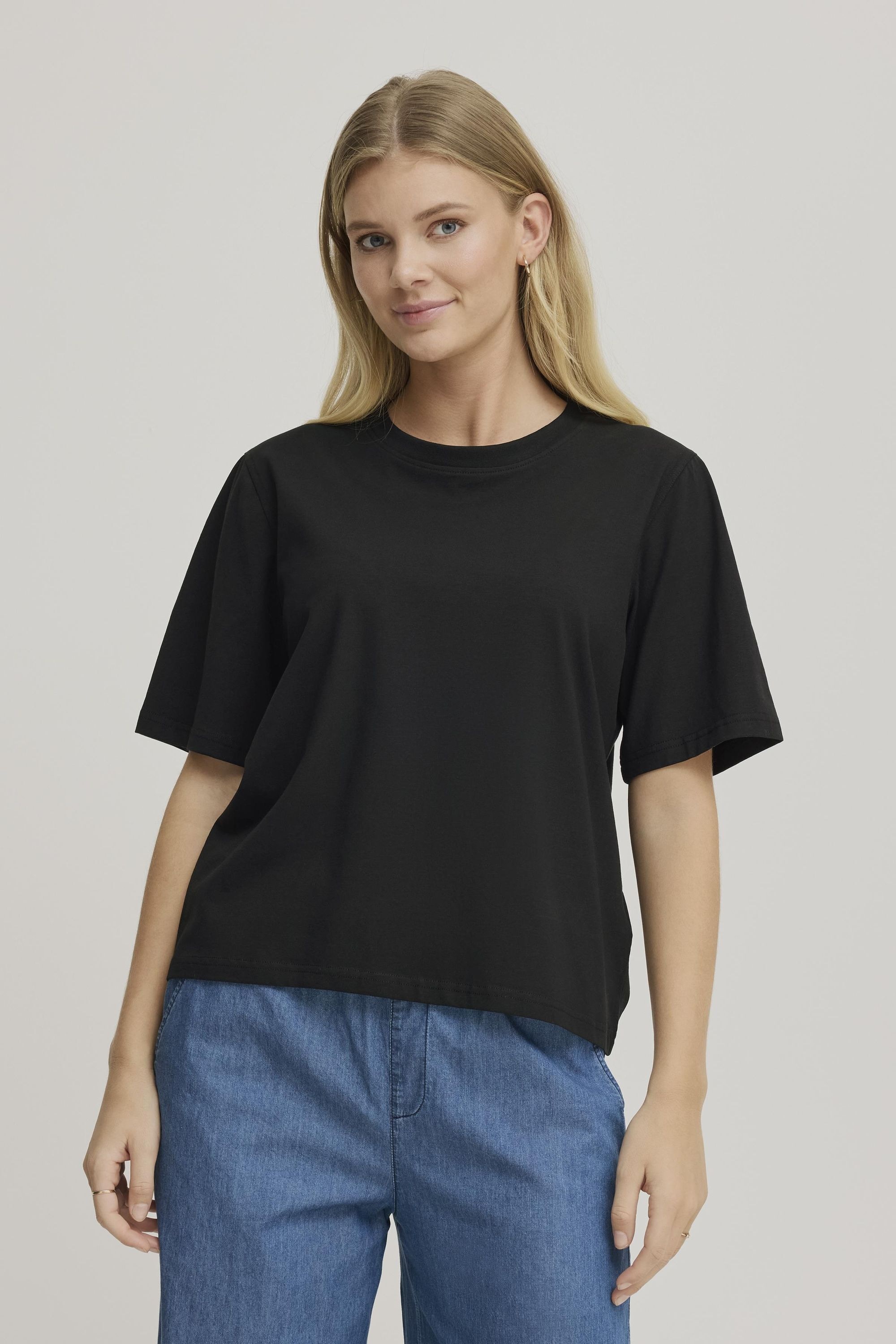 fransa Rundhalsshirt »Rundhalsshirt FRZASHOULDER«