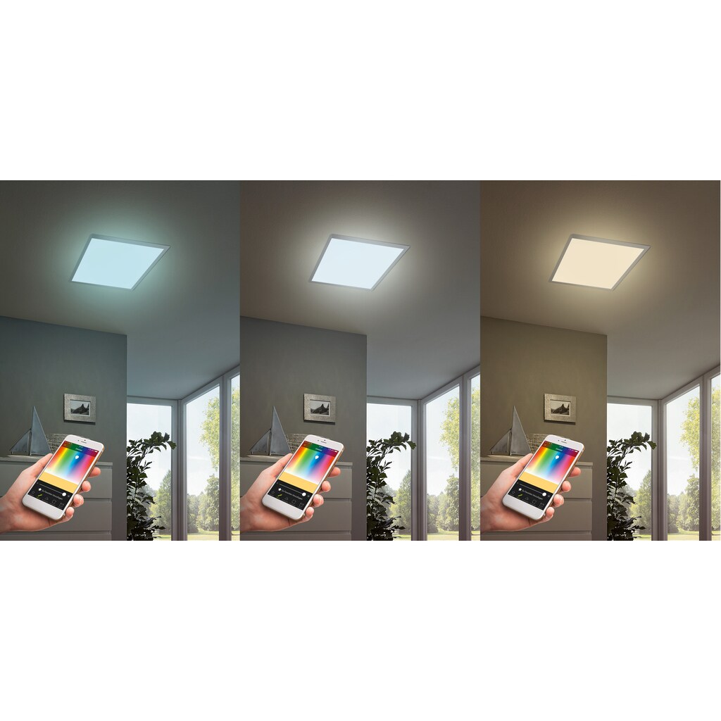 EGLO LED Panel »SALOBRENA-C«, LED-Board, Neutralweiß-Tageslichtweiß-Warmweiß-Kaltweiß, EGLO CONNECT, Steuerung über APP + Fernbedienung,BLE, CCT, RGB