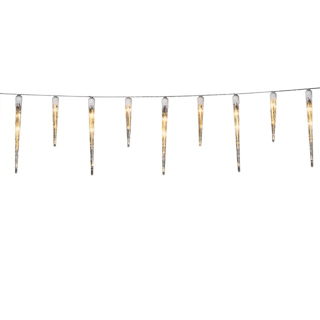 KONSTSMIDE LED-Lichtervorhang »Weihnachtsdeko aussen«, 24 St.-flammig, LED  Eiszapfen Lichtervorhang, 16 Zapfen, 24 bernsteinfarbene Dioden bequem  kaufen