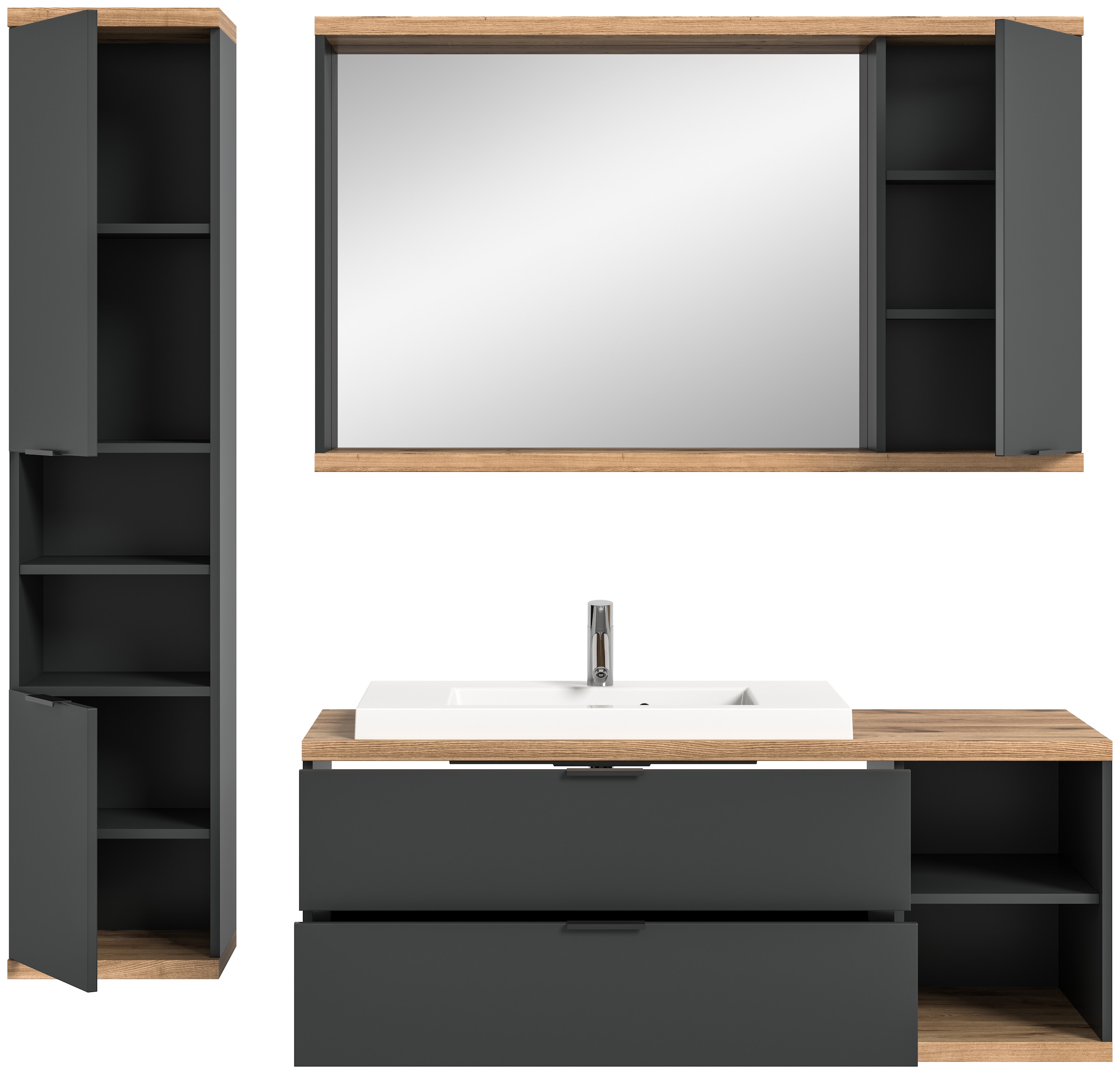 welltime Badmöbel-Set Set, 3 Stk. tlg.