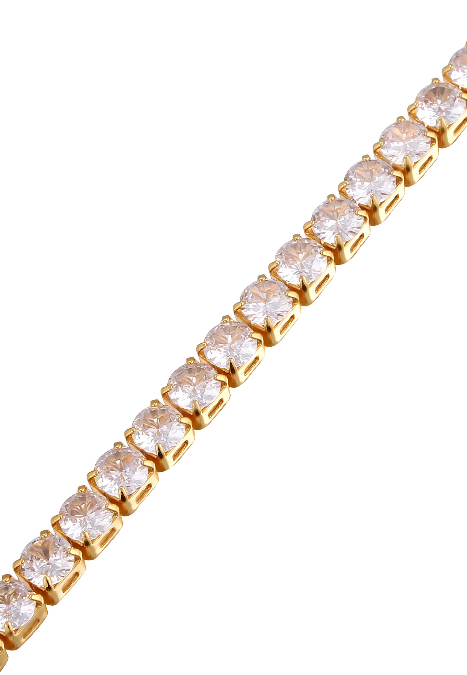 Elli Armkette »Armband Zirkonia Tennisarmband Goldfarben«